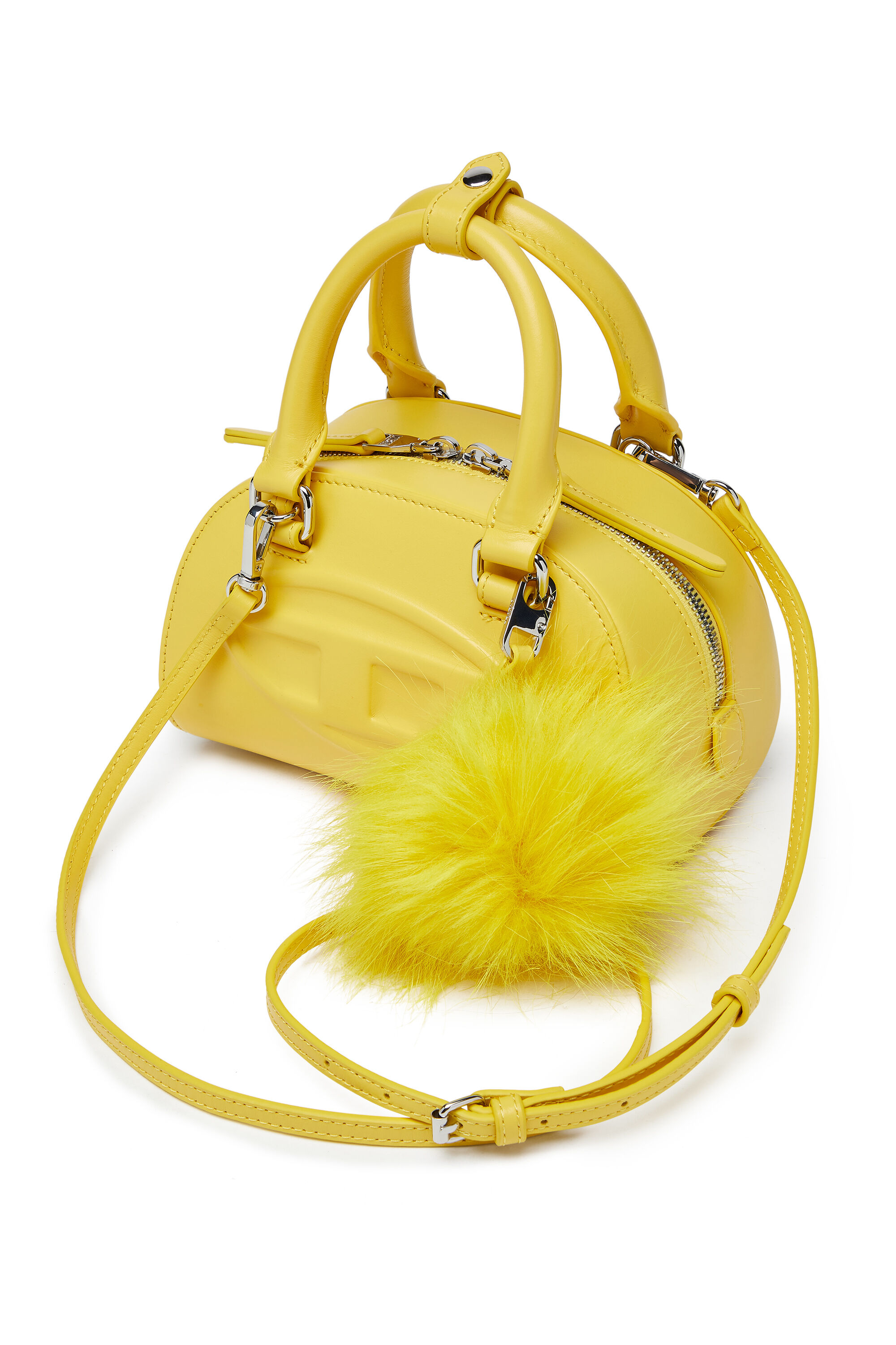 Diesel - 1DR DOME CROSSBODY, Woman's 1DR Dome-Mini bowling bag in nappa leather in Yellow - 6