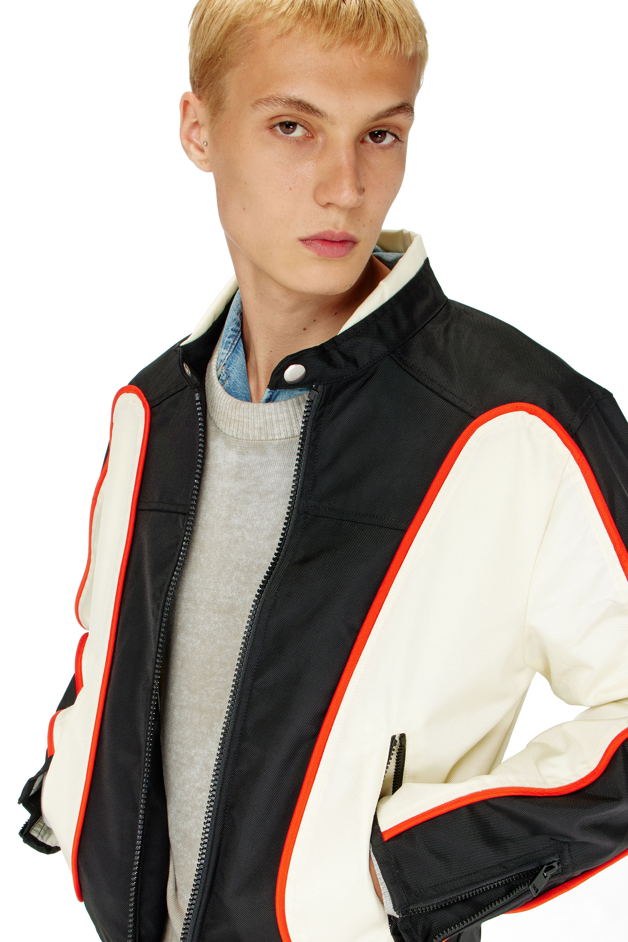 J-BLINK Unisex: 90's Biker jacket in waterproof nylon | Diesel