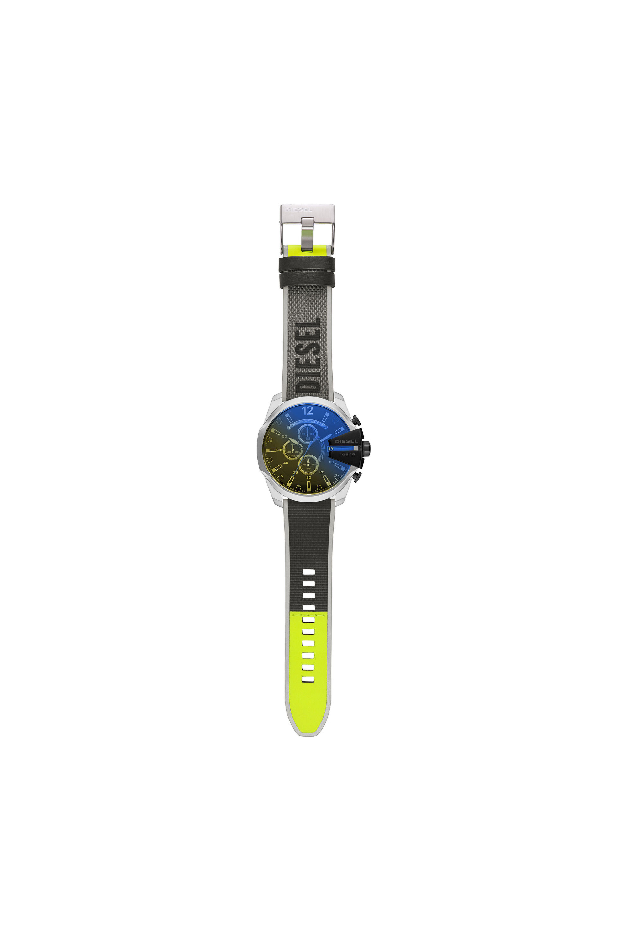 Diesel - DZ4523, Montre chronographe Mega Chief en nylon noir Homme in Gris - 2