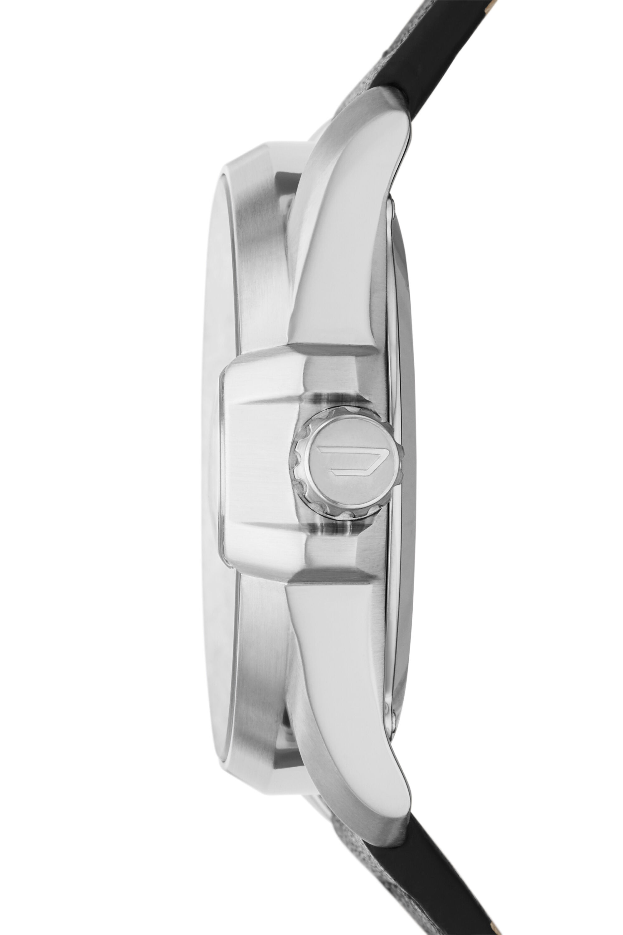 DZ1966 Man: MS9 automatic three-hand black leather watch | Diesel