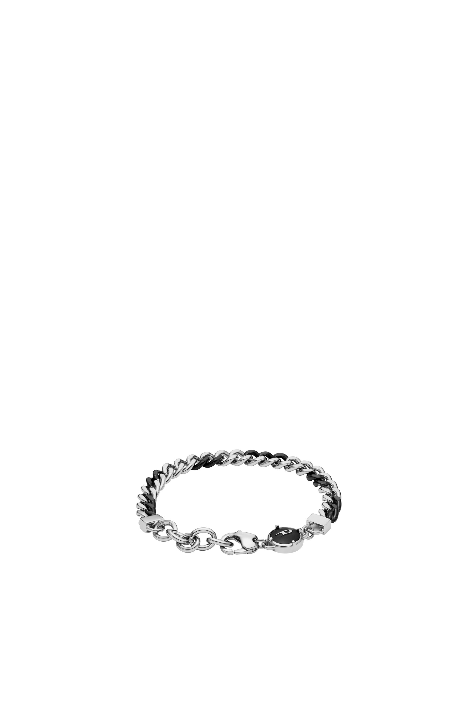 Diesel - DX1498, Bracelet chaîne en acier inoxydable bicolore Mixte in Gris argenté - 2