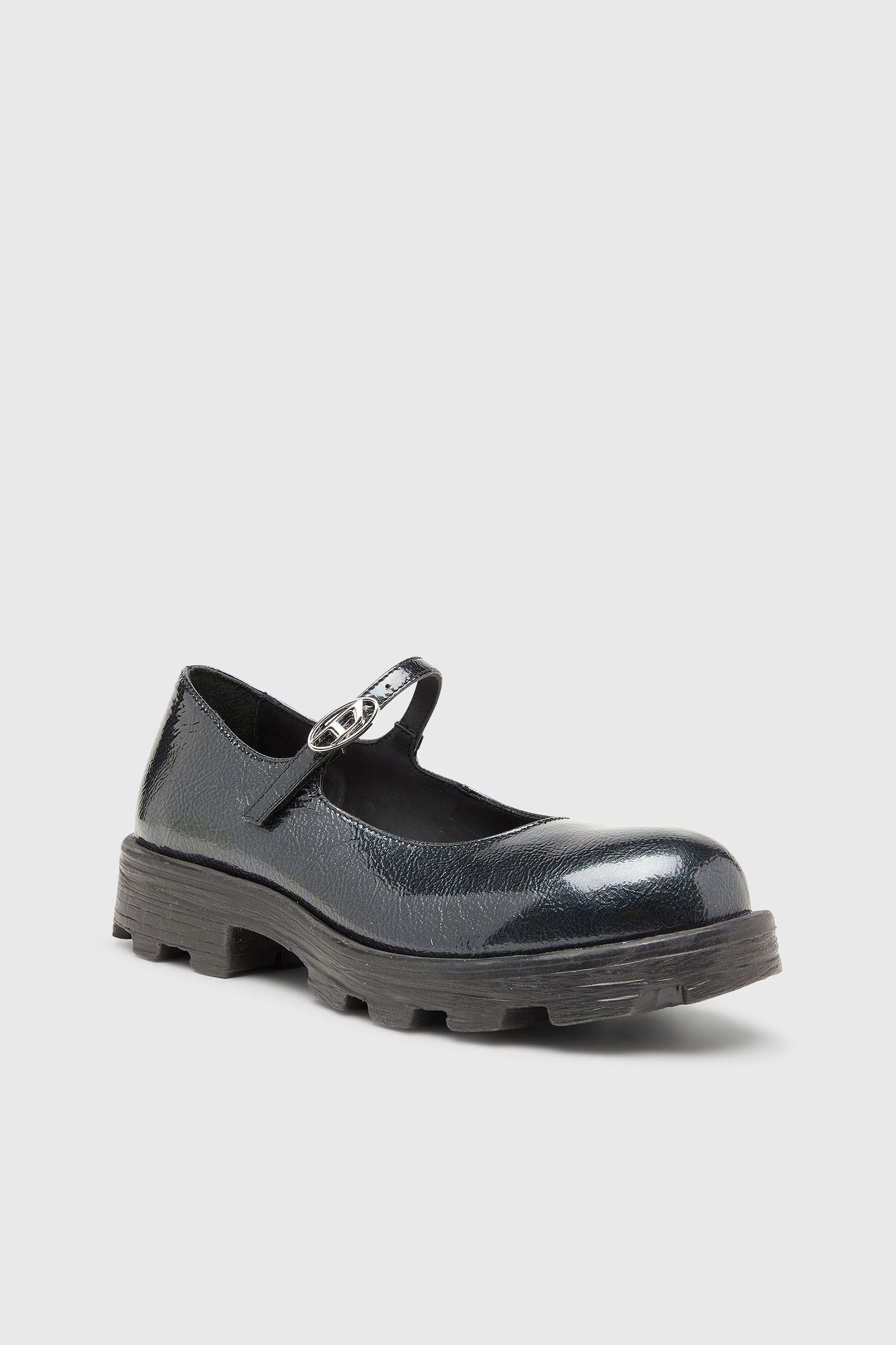 Diesel - D-HAMMER MARY JANE, D-Hammer - Merceditas con suela dentada en charol Mujer in Negro - 6