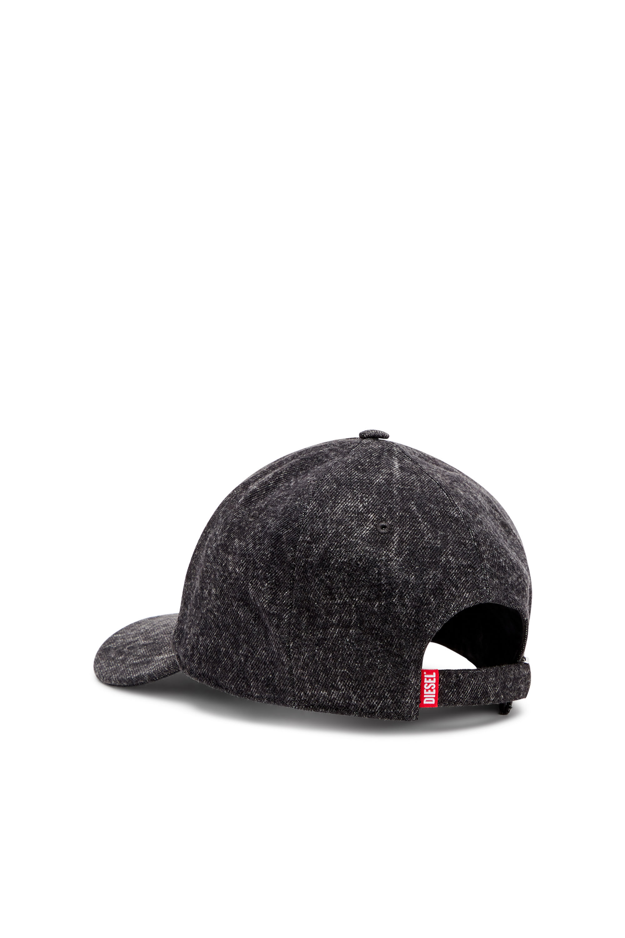 Diesel - C-SPALM, Male's Baseball cap in washed denim in Black - 2