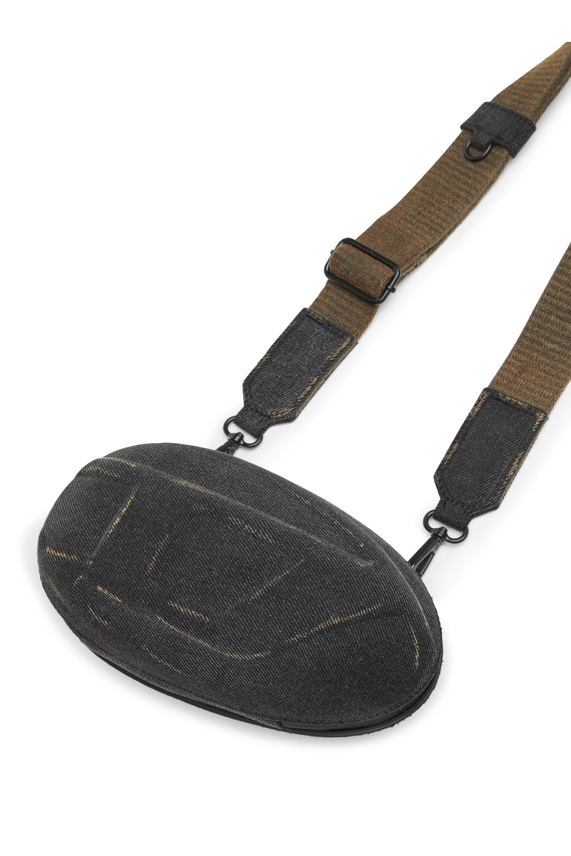 Diesel - D-CLUTCH, D-Clutch-Pochette Oval D en denim traité Mixte in Noir - 5