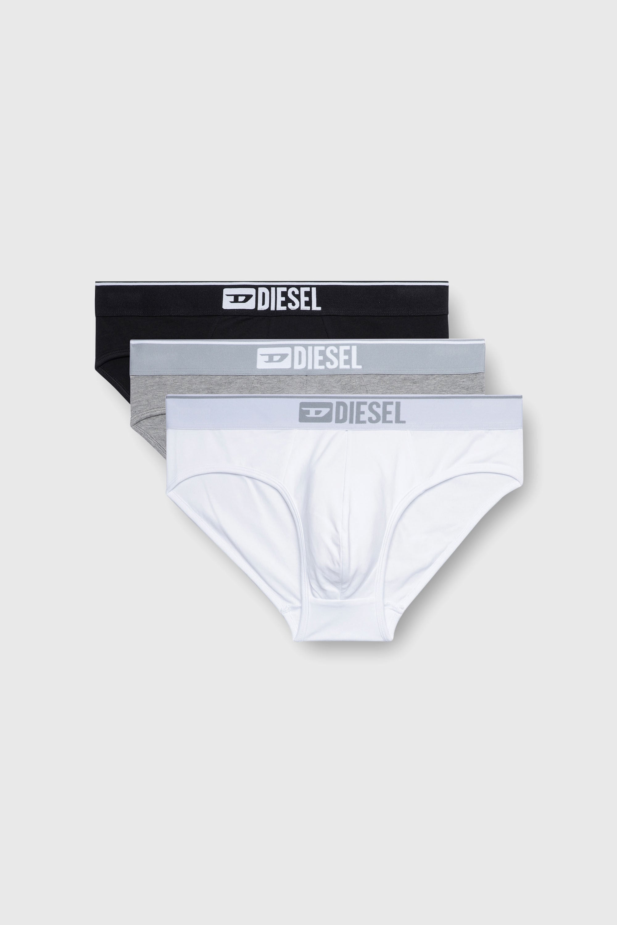 Diesel - UMBR-ANDRETHREEPACK, Paquete de tres slips lisos con logotipo Hombre in Multicolor - 2