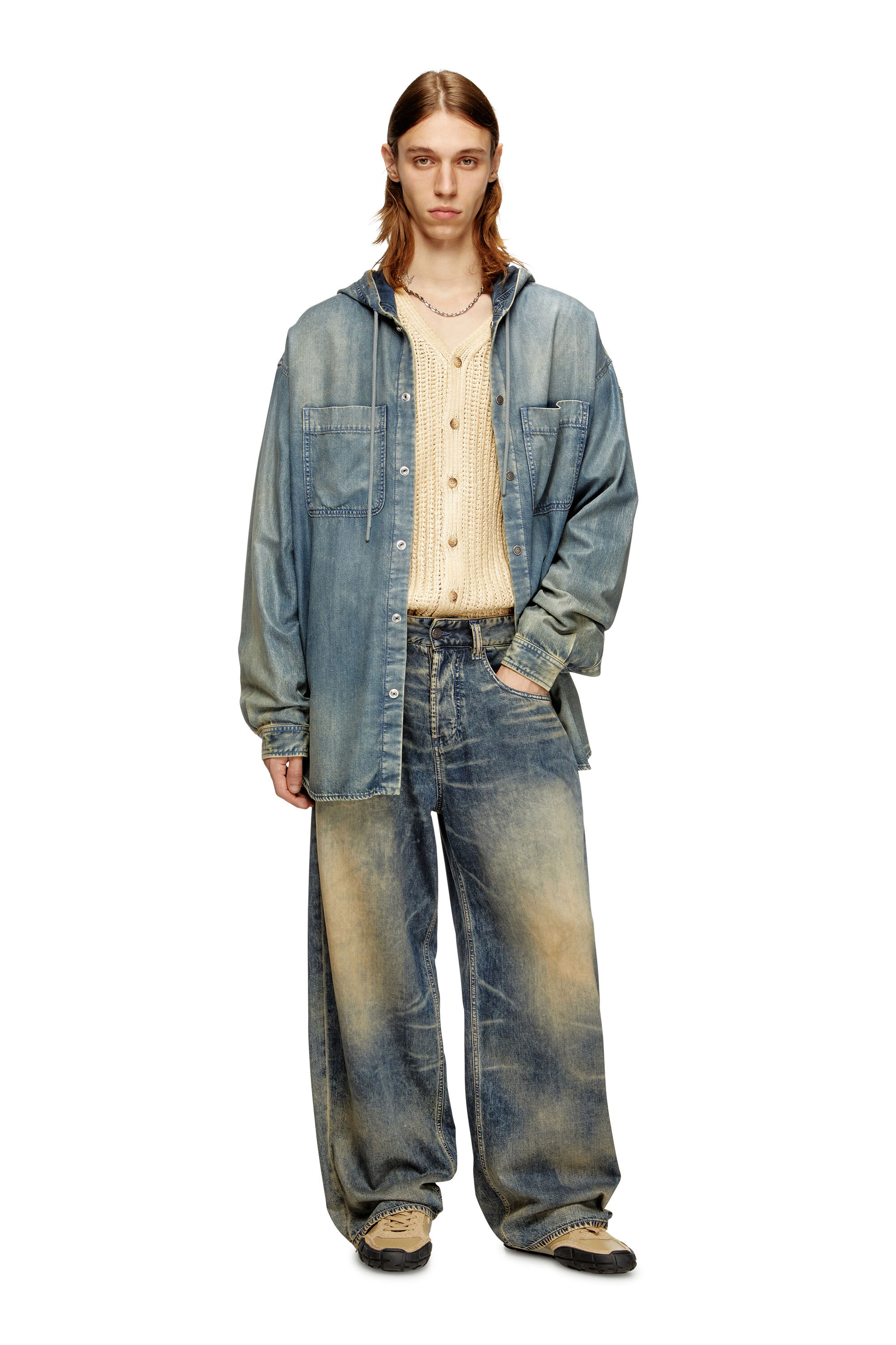 Diesel - Relaxed Jeans 1997 D-Enim-M 0CEBB Homme, Bleu moyen - Image 1