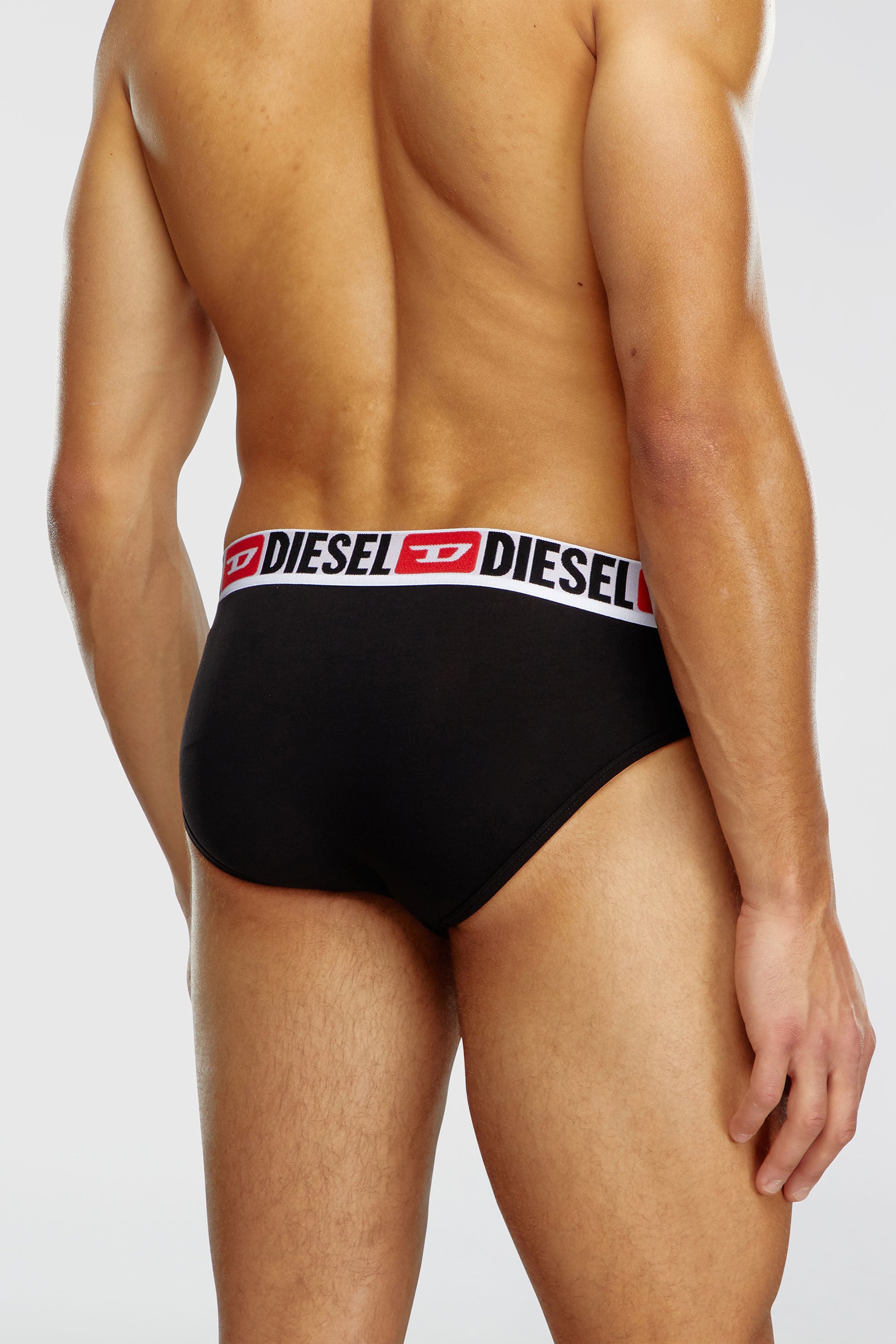 Diesel - UMBR-ANDRETHREEPACK, Paquete de tres calzoncillos de slip de color liso Hombre in Negro - 4
