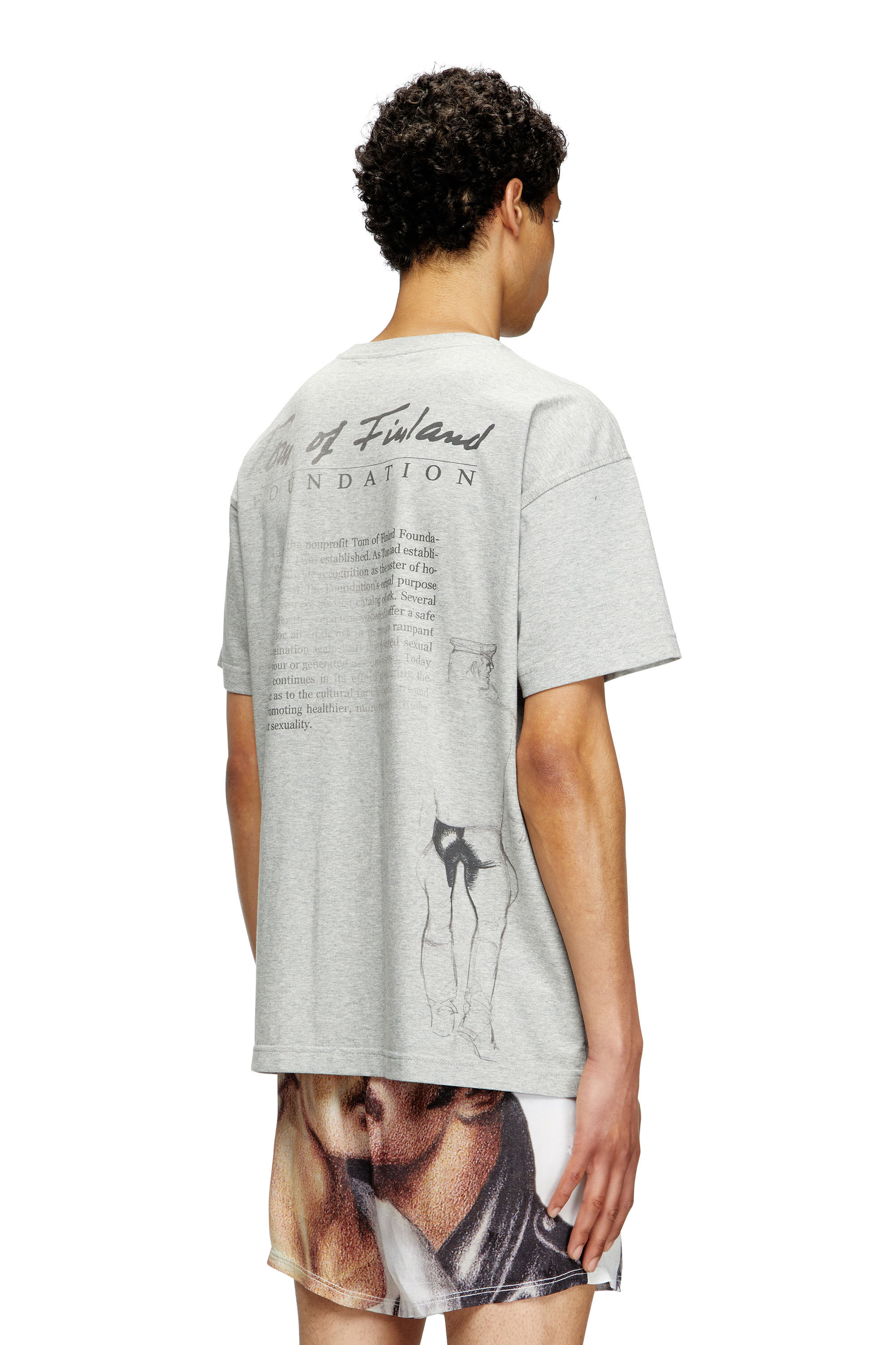 Women's T-shirt with graphic print | Grey | Diesel