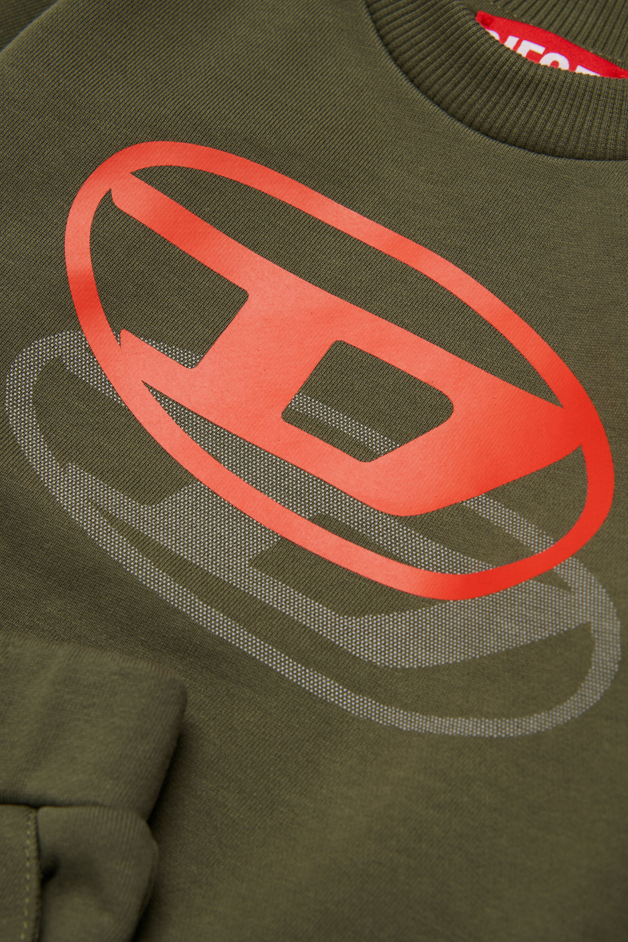 Diesel - SVALESHORTB-SET, Man's Sweat set with shadow logo print in Military Green - 4