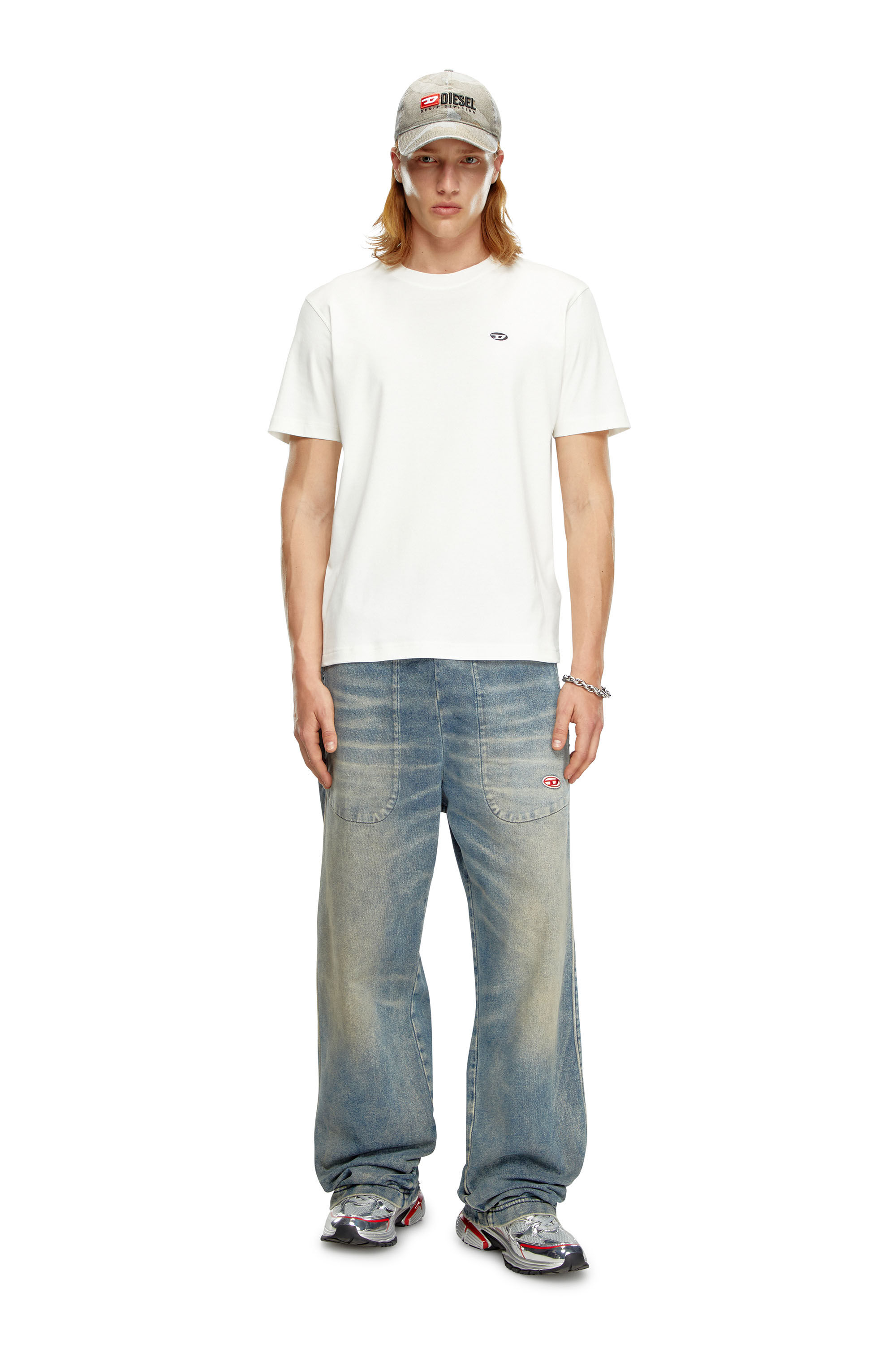 DIESEL T-JUST-N18 ショッパー オーバーシルエット 半袖Tシャツ DIESEL ディーゼル T-JUST-N18 ショッパー プリント オーバー