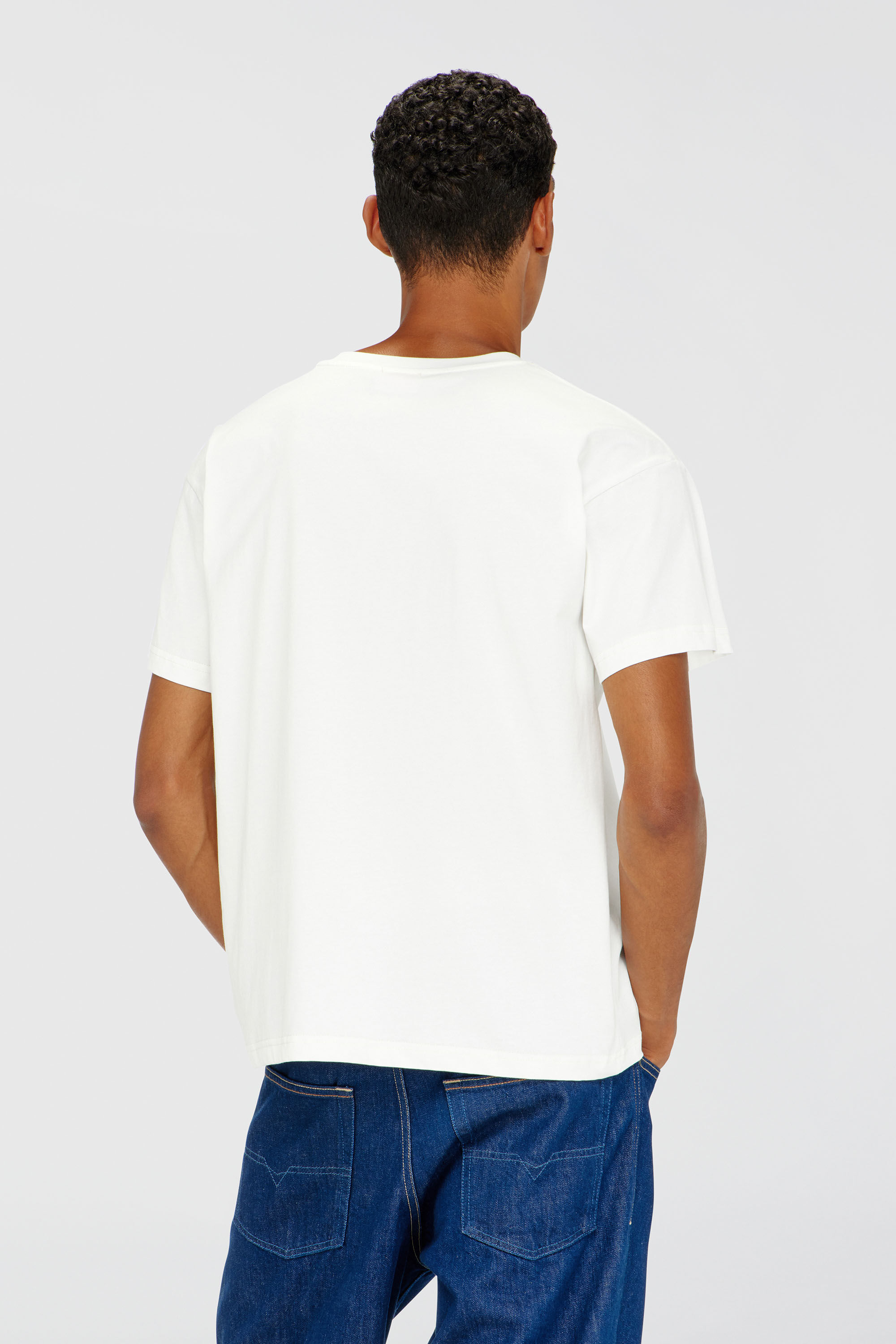 Diesel - T-NORM-PIPING, Camiseta con ribete en contraste Hombre in Blanco - 4