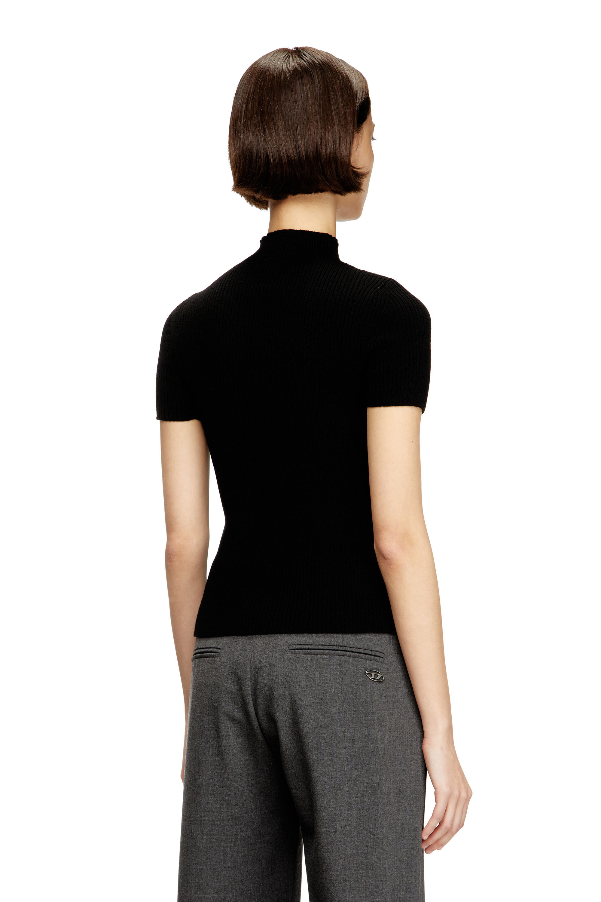 Women's Cut-out wool-knit top | Black | Diesel Women's Cut-out wool-knit top | Black | Diesel