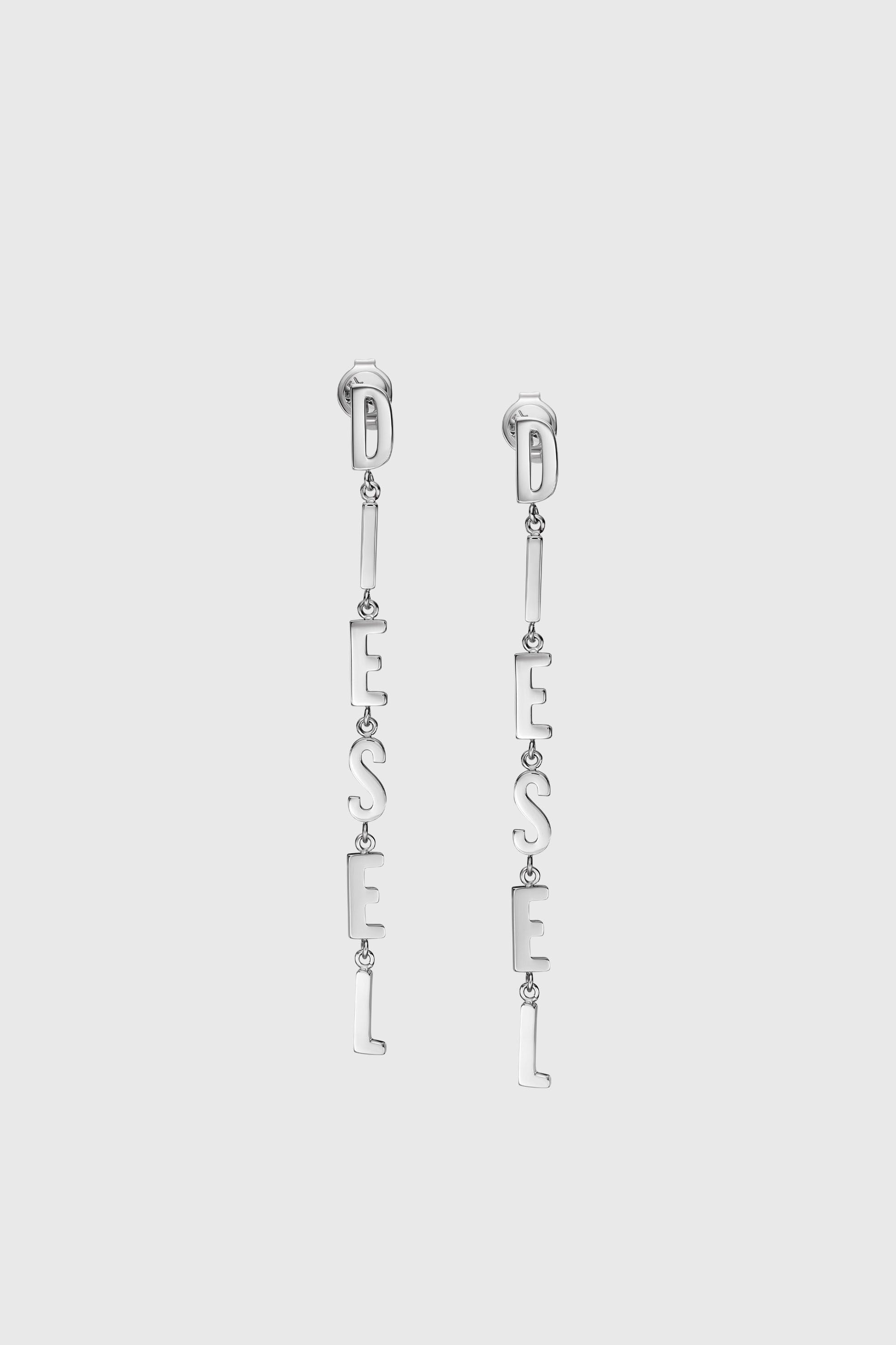 Diesel - DX1488, Unisex's Stainless steel drop earrings in Silver - 2