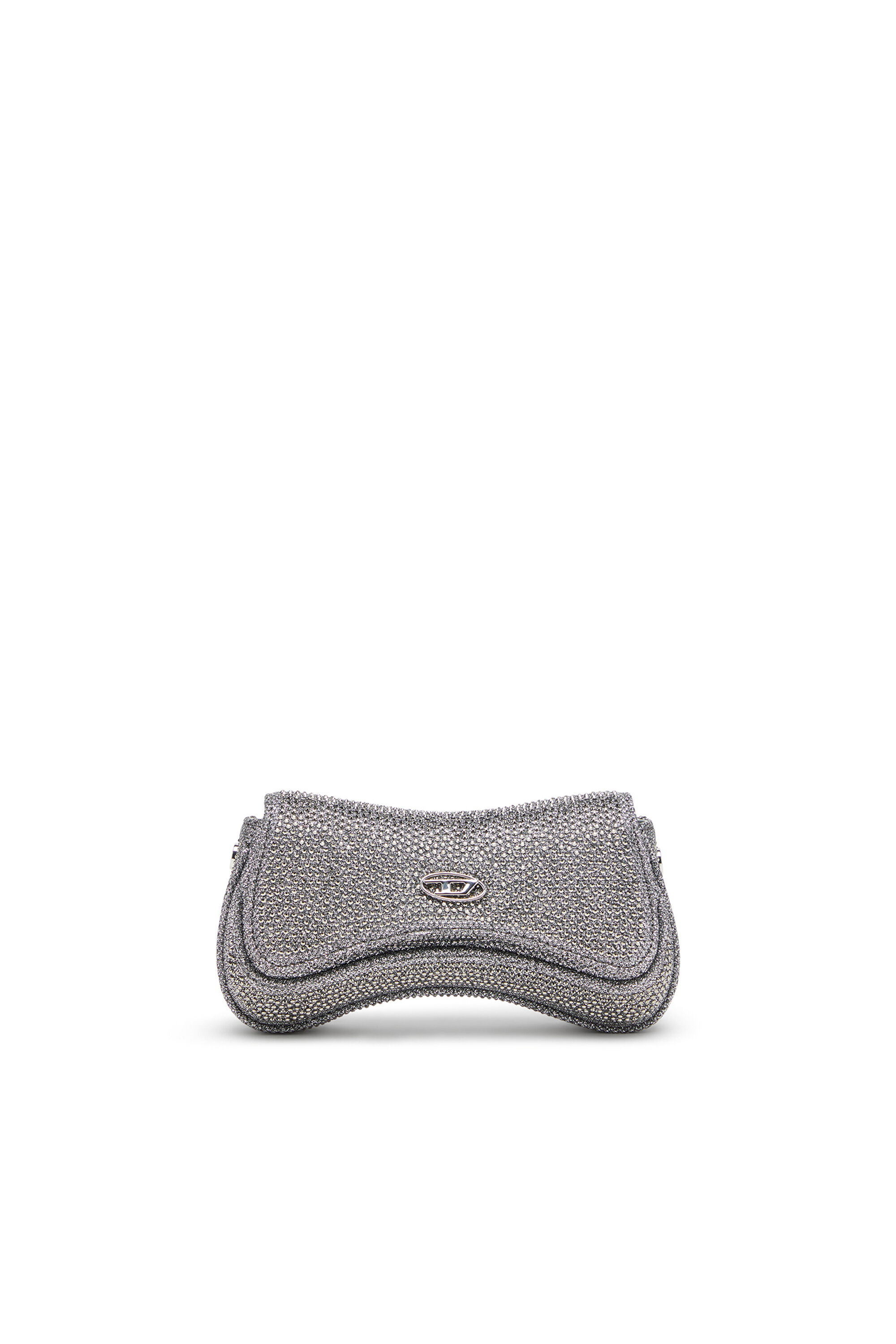 Women's Play-Small crossbody bag with crystal | Silver | Diesel