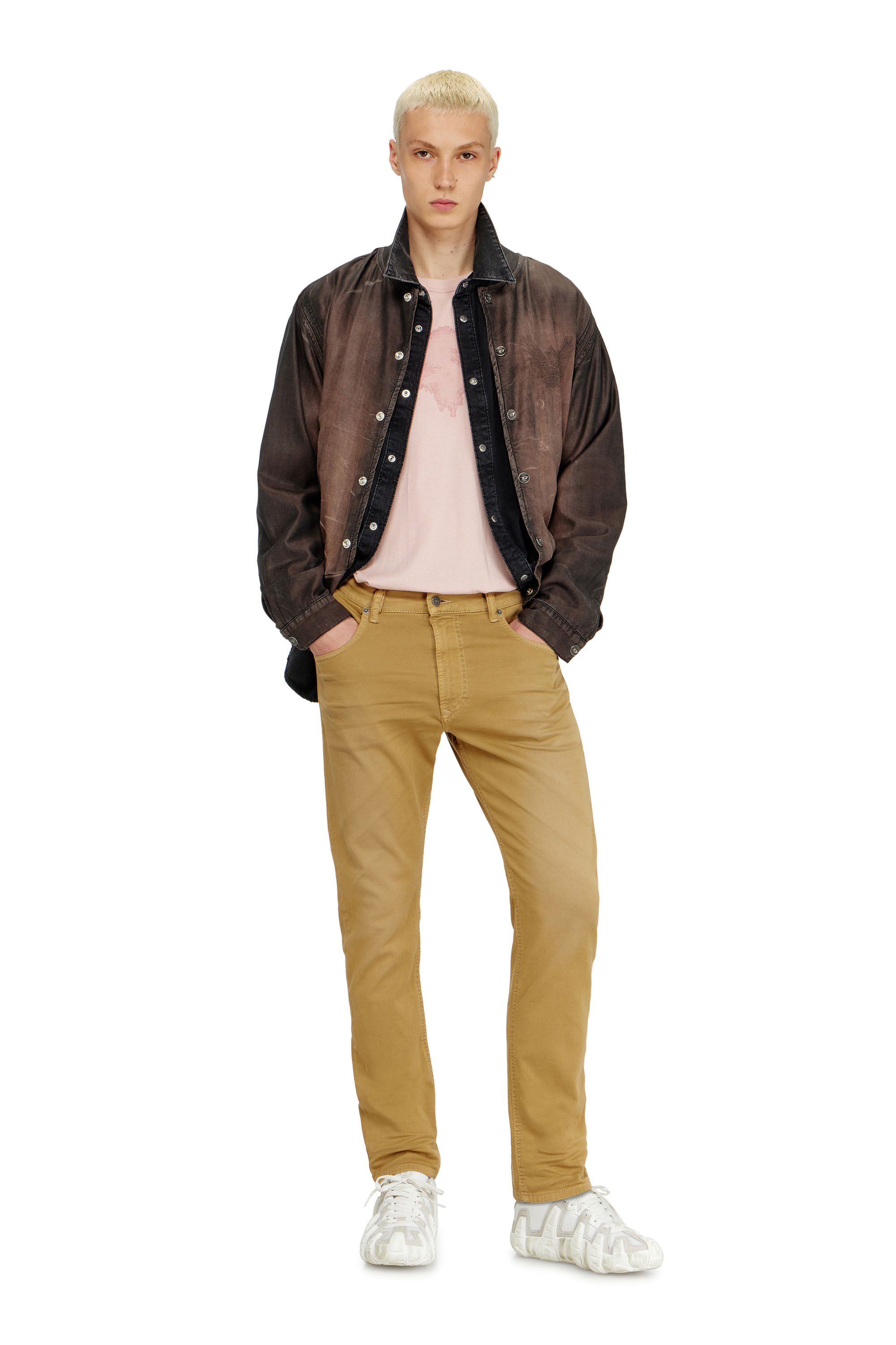 Men's Regular Jeans | Dark Beige | Diesel 2032 D-Krooley-BW Joggjeans®