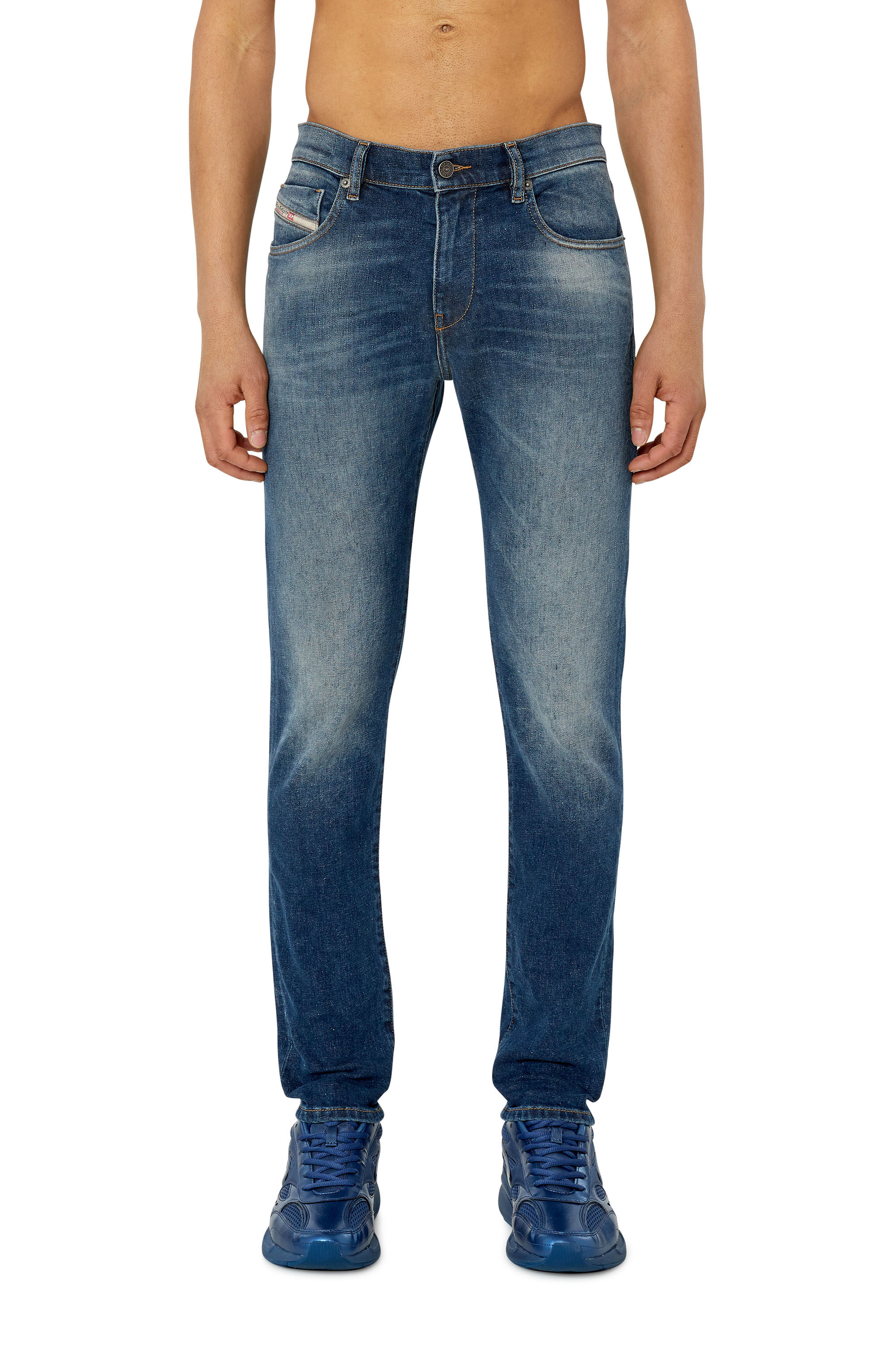Diesel - Slim Jeans 2019 D-Strukt 09F39, Male's Slim Jeans - 2019 D-Strukt in Dark Blue - 3