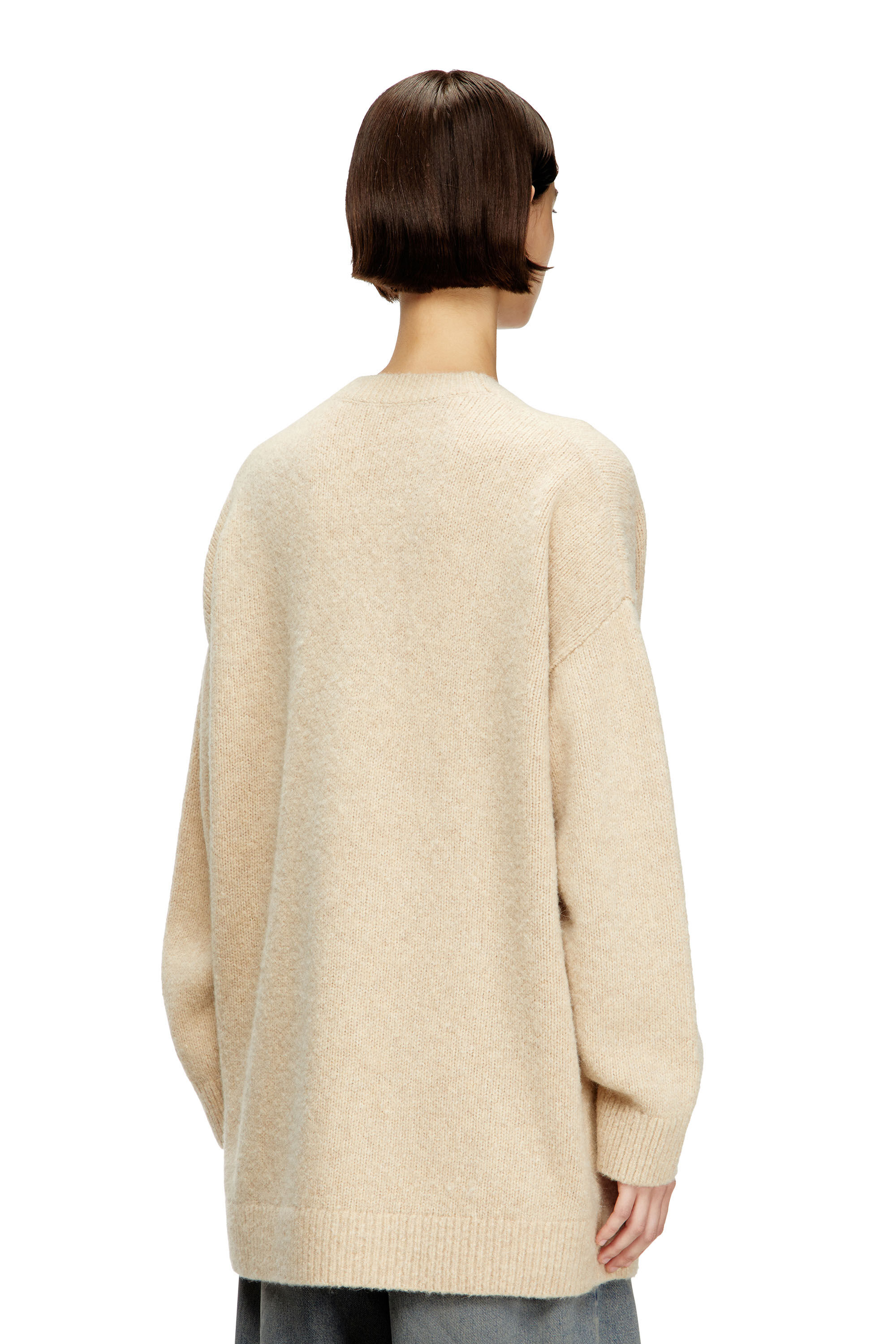 Women's Cardigan in wool and alpaca blend | Beige | Diesel