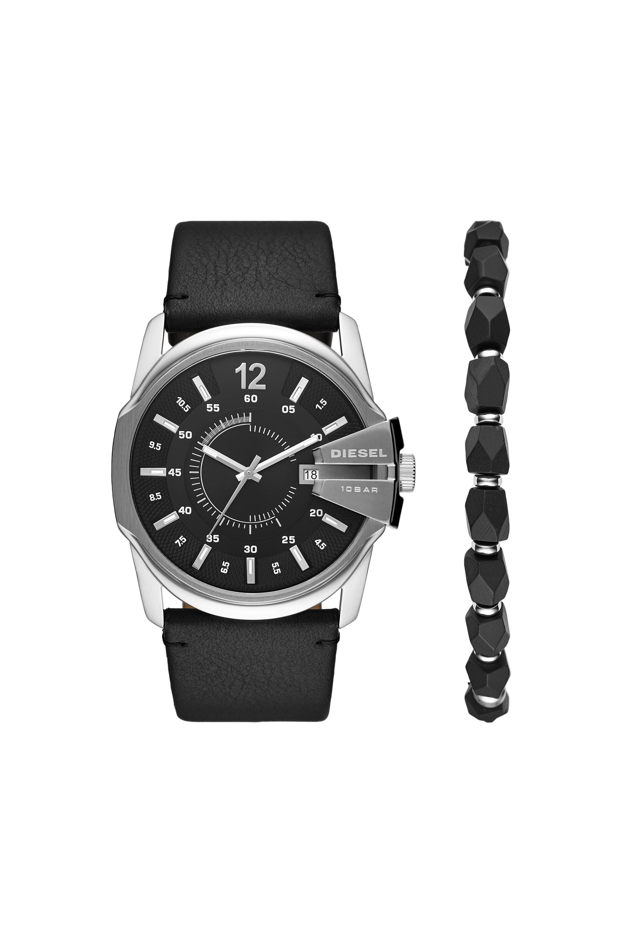 Diesel - DZ1907, Man's Diesel Master Chief Watch and Bracelet Gift Set in Black - 1