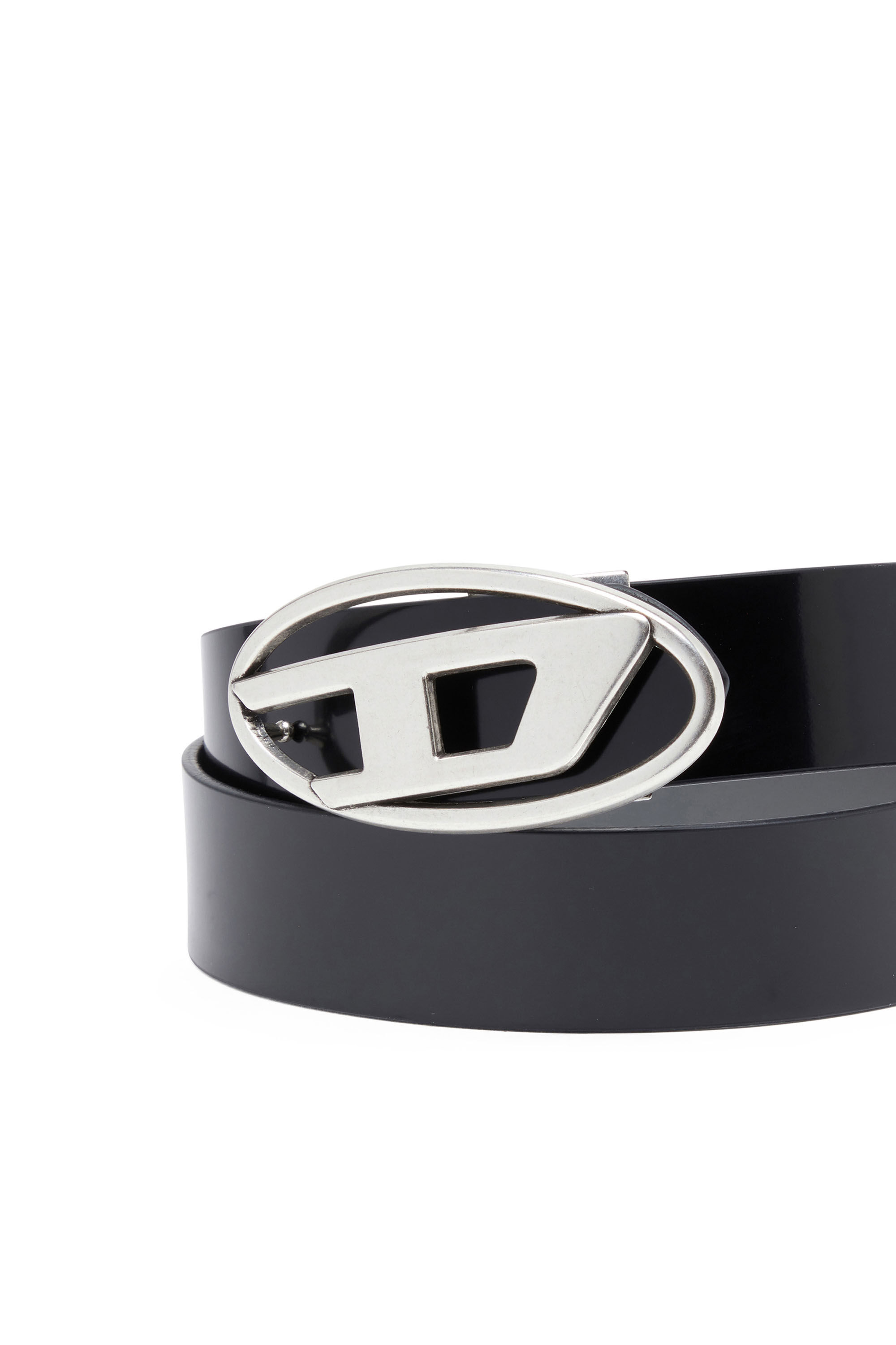Diesel - B-1DR REV II, Male's Reversible belt in matte and shiny leather in Black - 3
