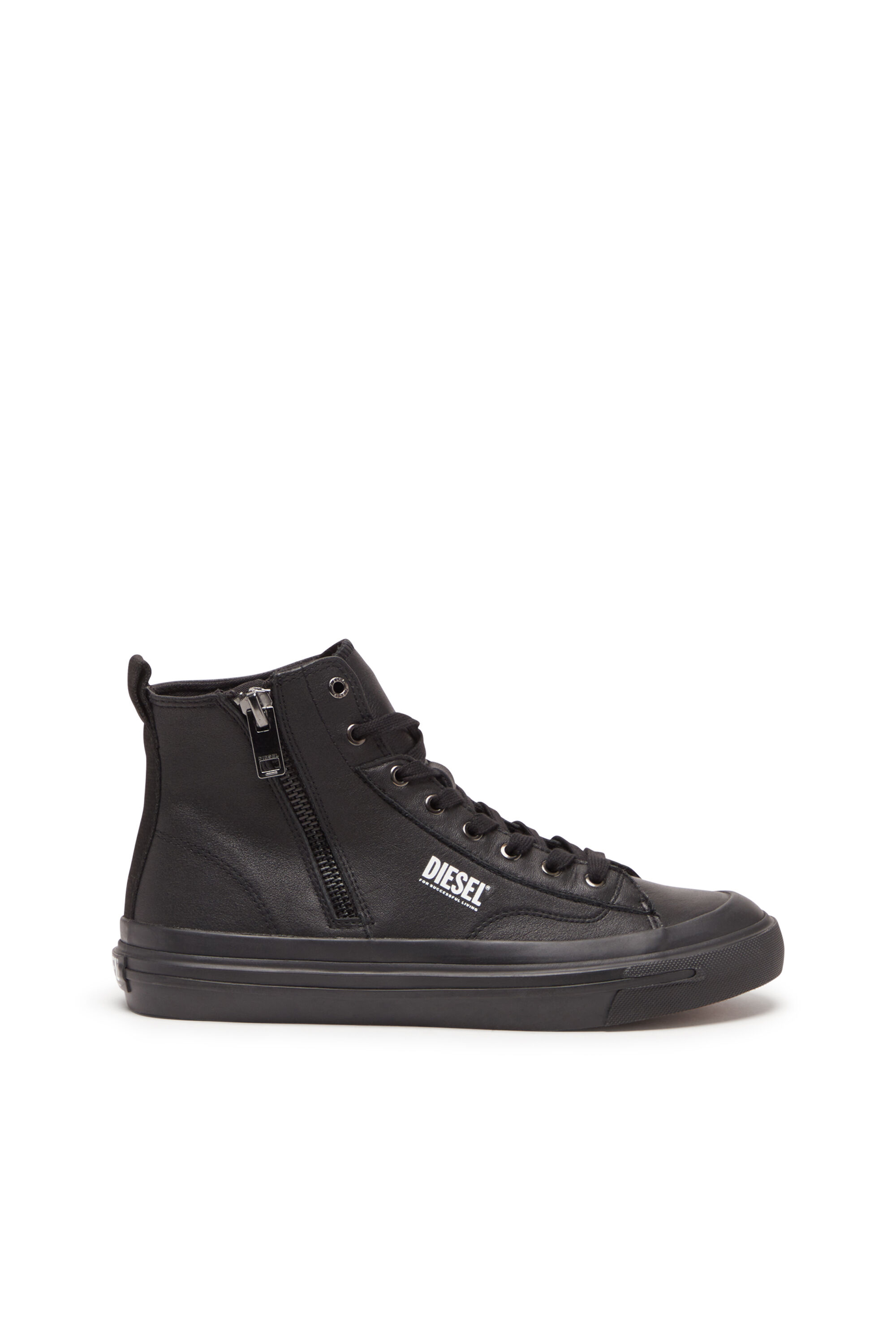 Diesel - S-ATHOS DV MID, Male's S-Athos Dv Mid - High-top sneakers with side zip in Black - 1