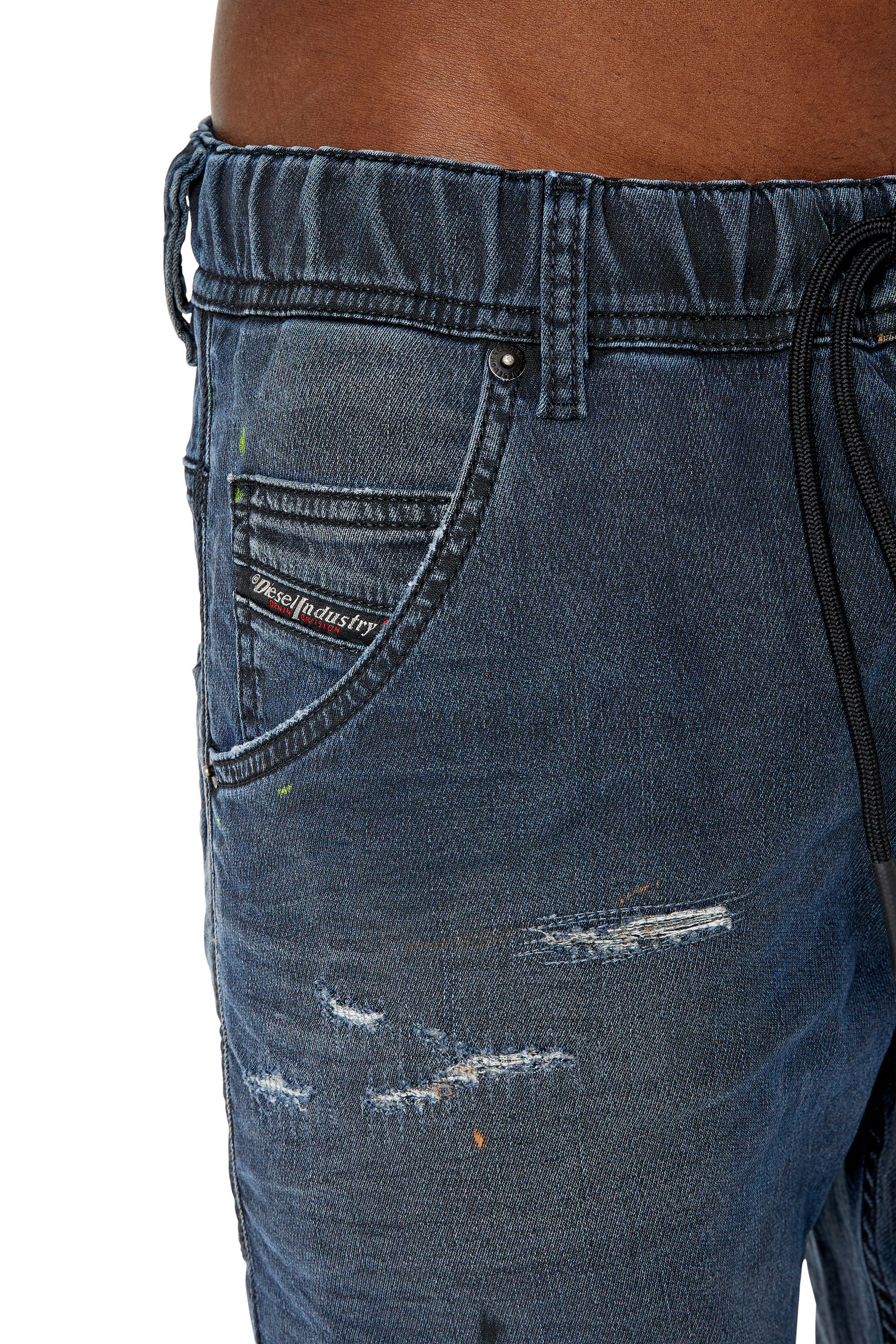 Diesel - Tapered 2030 D-Krooley Joggjeans® 069QH, Male's Tapered 2030 D-Krooley Joggjeans® in Dark Blue - 6