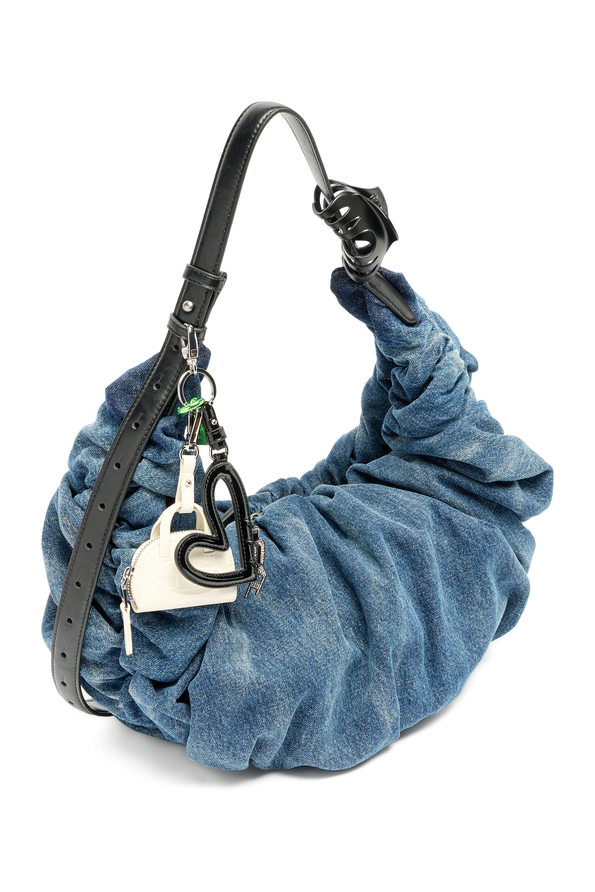DIESEL デニムバッグ DIESEL ディーゼル リバーシブル 2WAY ハンドバッグ デニム/ボア