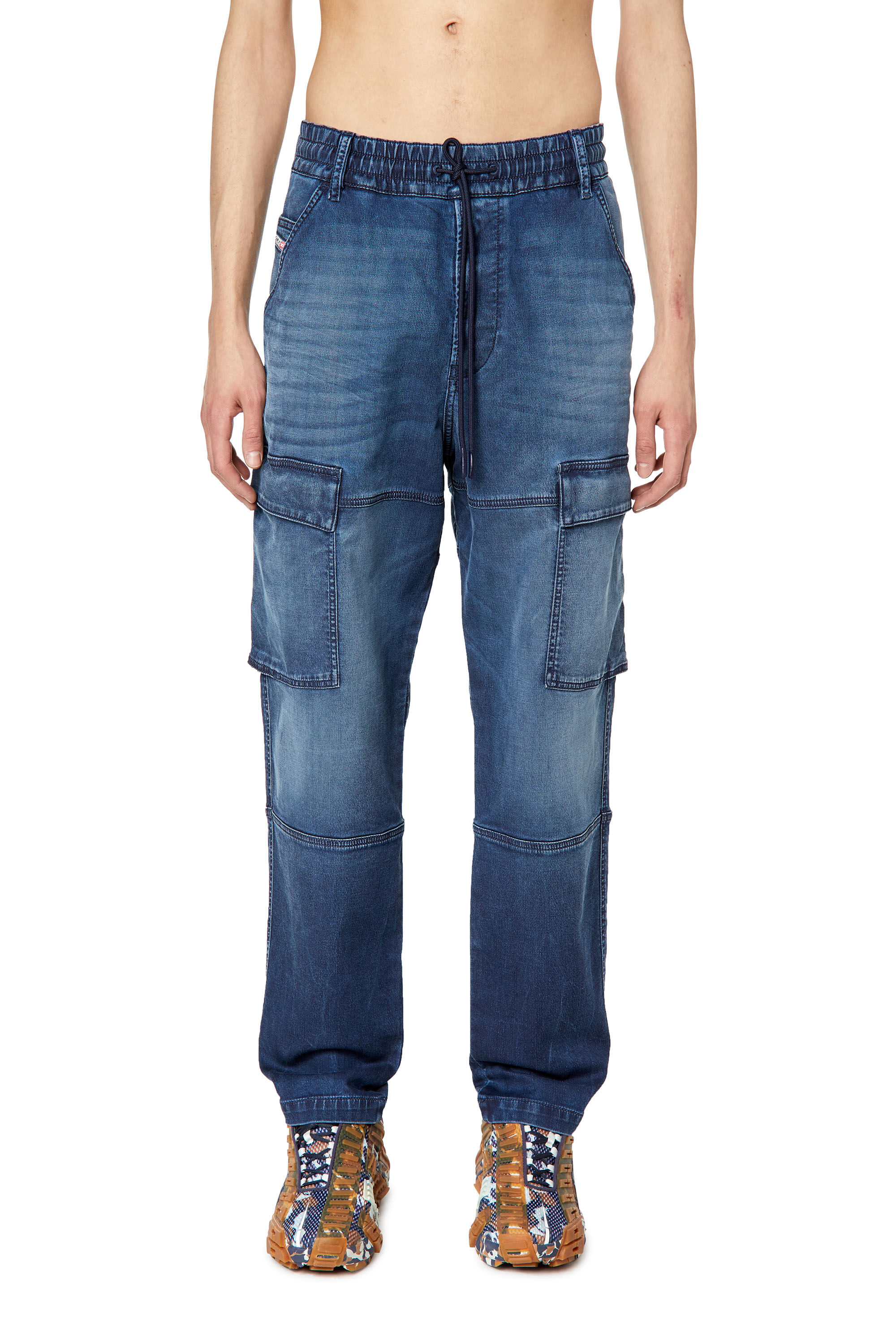 Diesel - Tapered 2030 D-Krooley Joggjeans® 068DV, Tapered 2030 D-Krooley Joggjeans® Homme in Bleu - 3