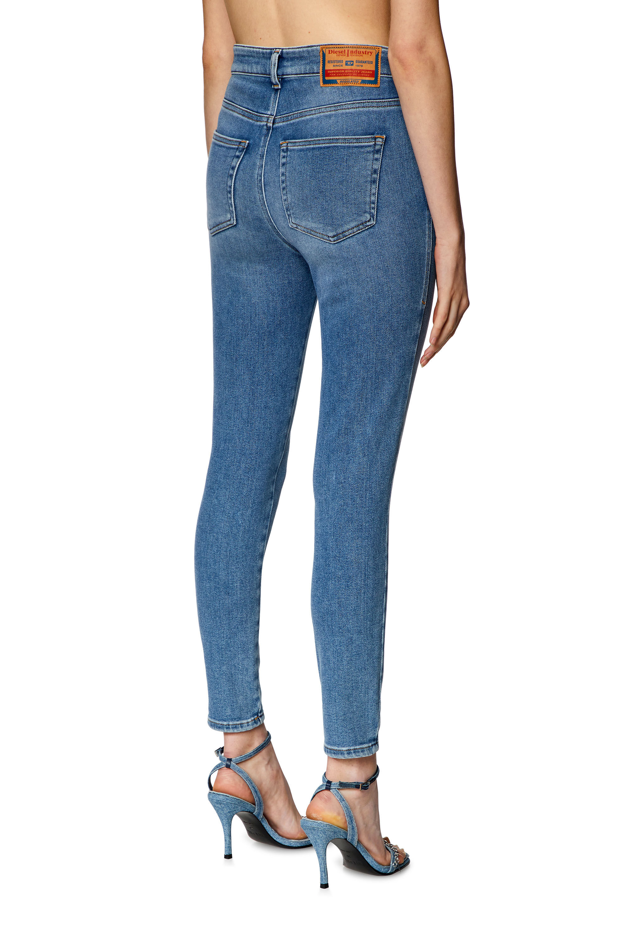 Diesel - Skinny Jeans 1984 Slandy-High 09H93 Femme, Bleu Clair - Image 5