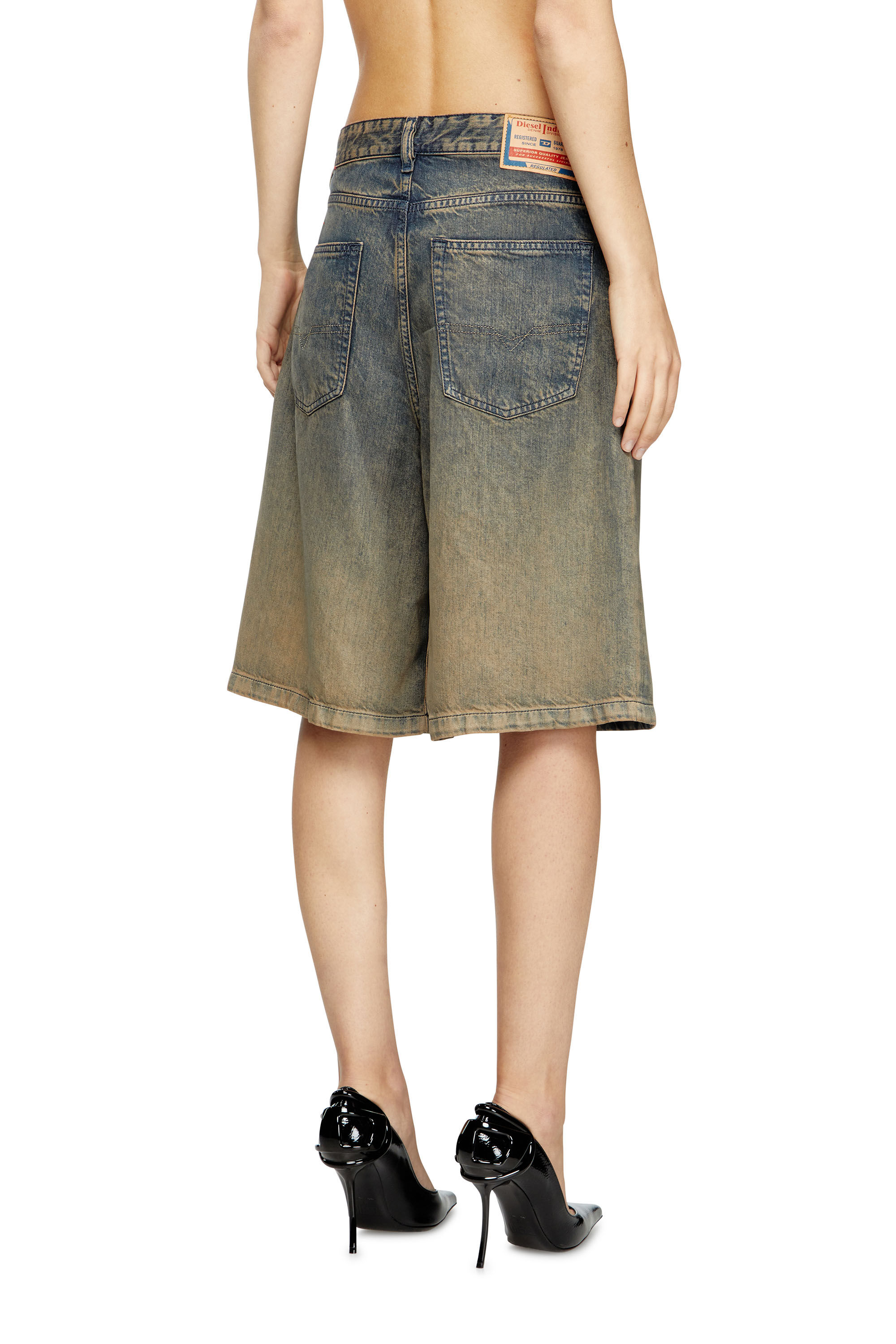 Women's Shorts in fluid shaded denim | Blue | Diesel