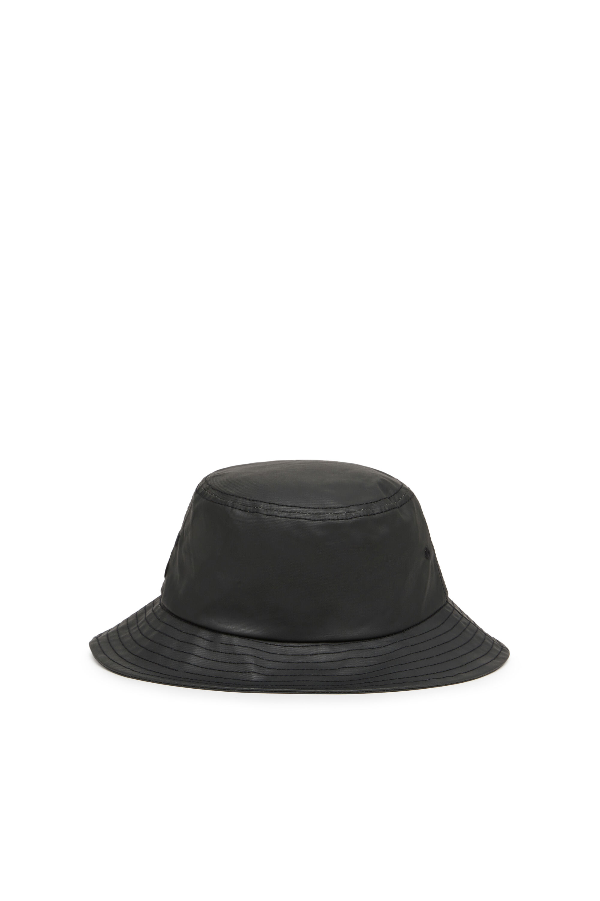Diesel - C-FISH-COAT, Man's Bucket hat in coated twill in Black - 1