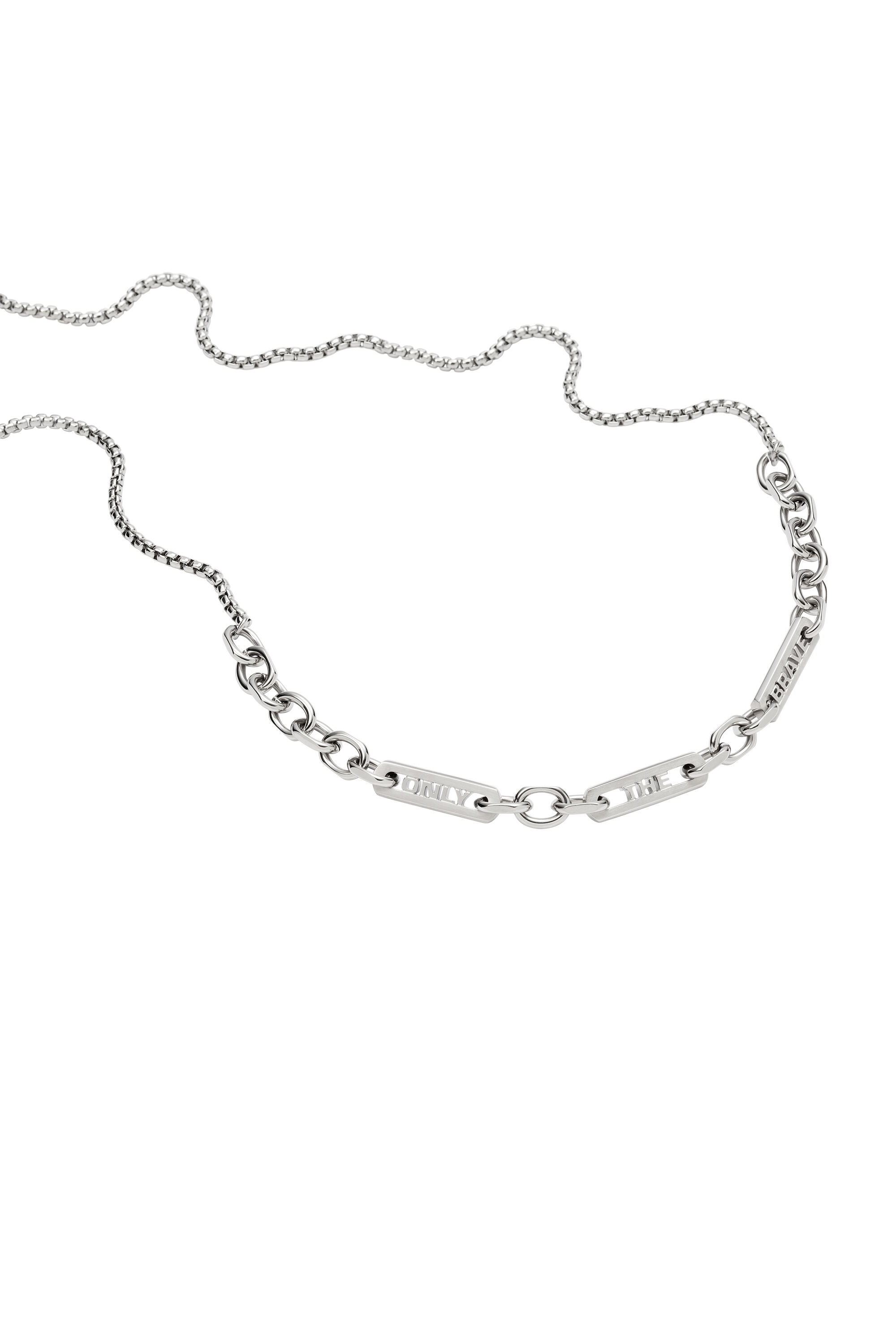 Diesel - DX1329, Male's Stainless Steel Chain Necklace in Silver - 1