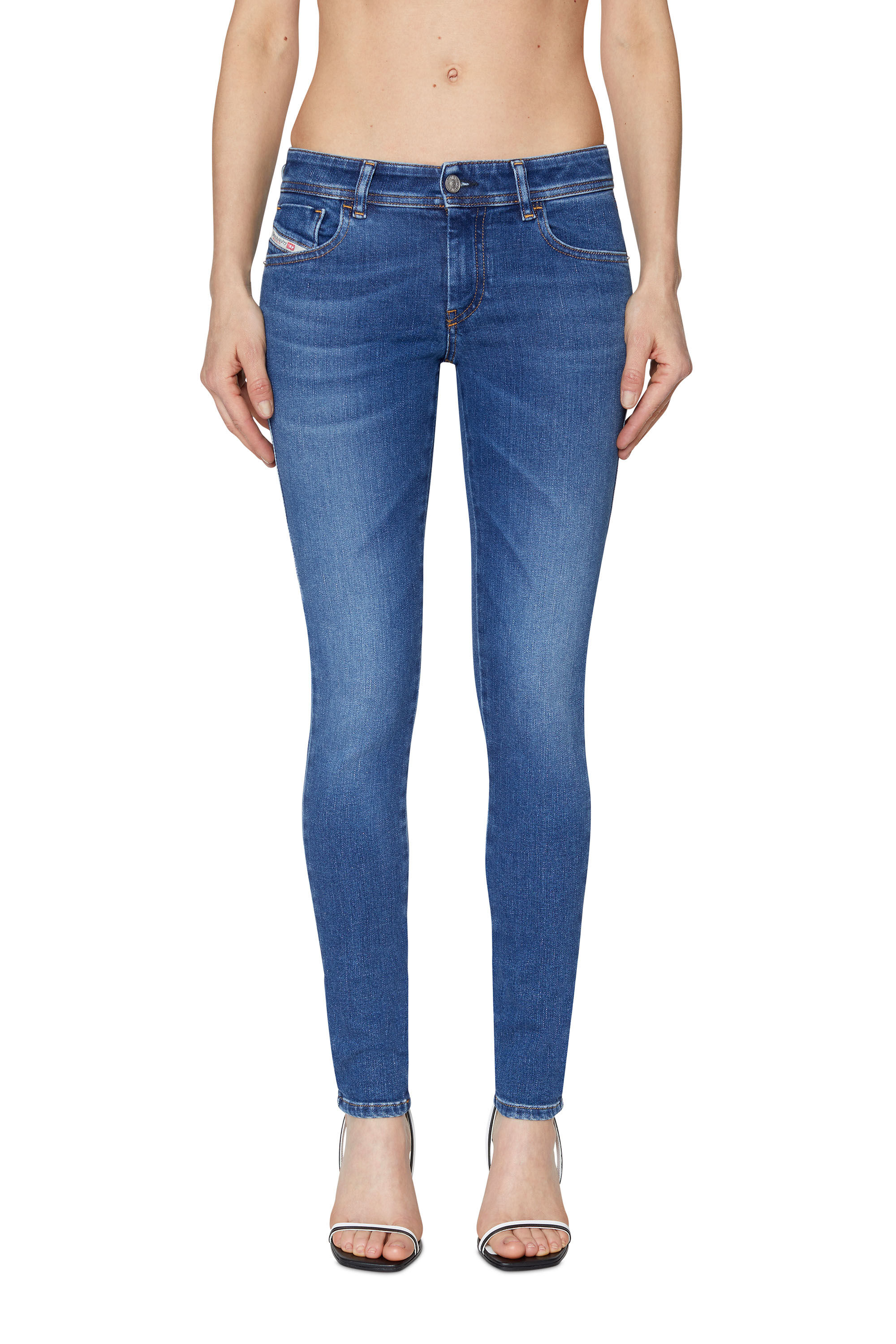Diesel - Super skinny Jeans 2018 Slandy-Low 09C21, Super skinny Jeans - 2018 Slandy-Low Femme in Bleu - 3
