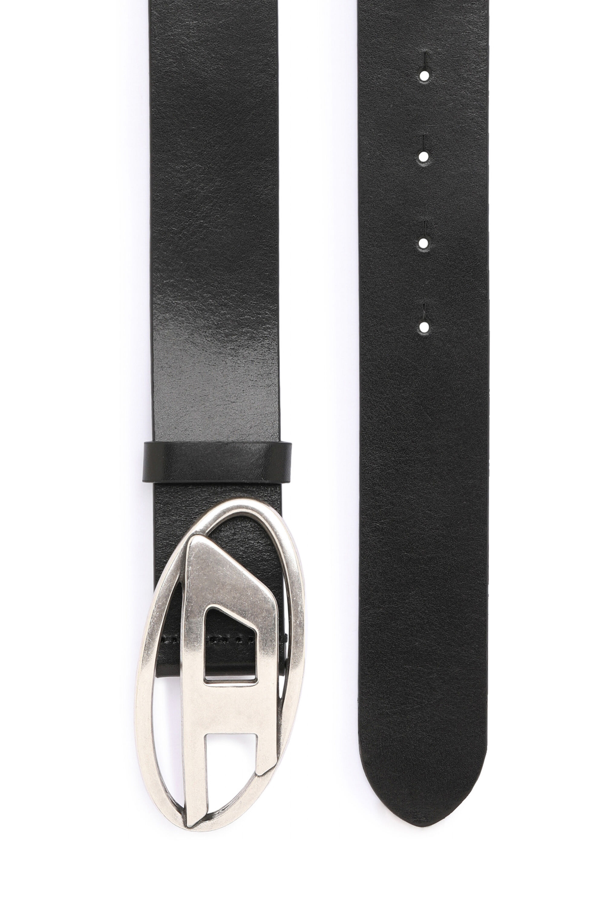 【関税&送料込】Diesel B-1Dr Belt B-1DR: Leather Belt with silver D logo buckle | Diesel
