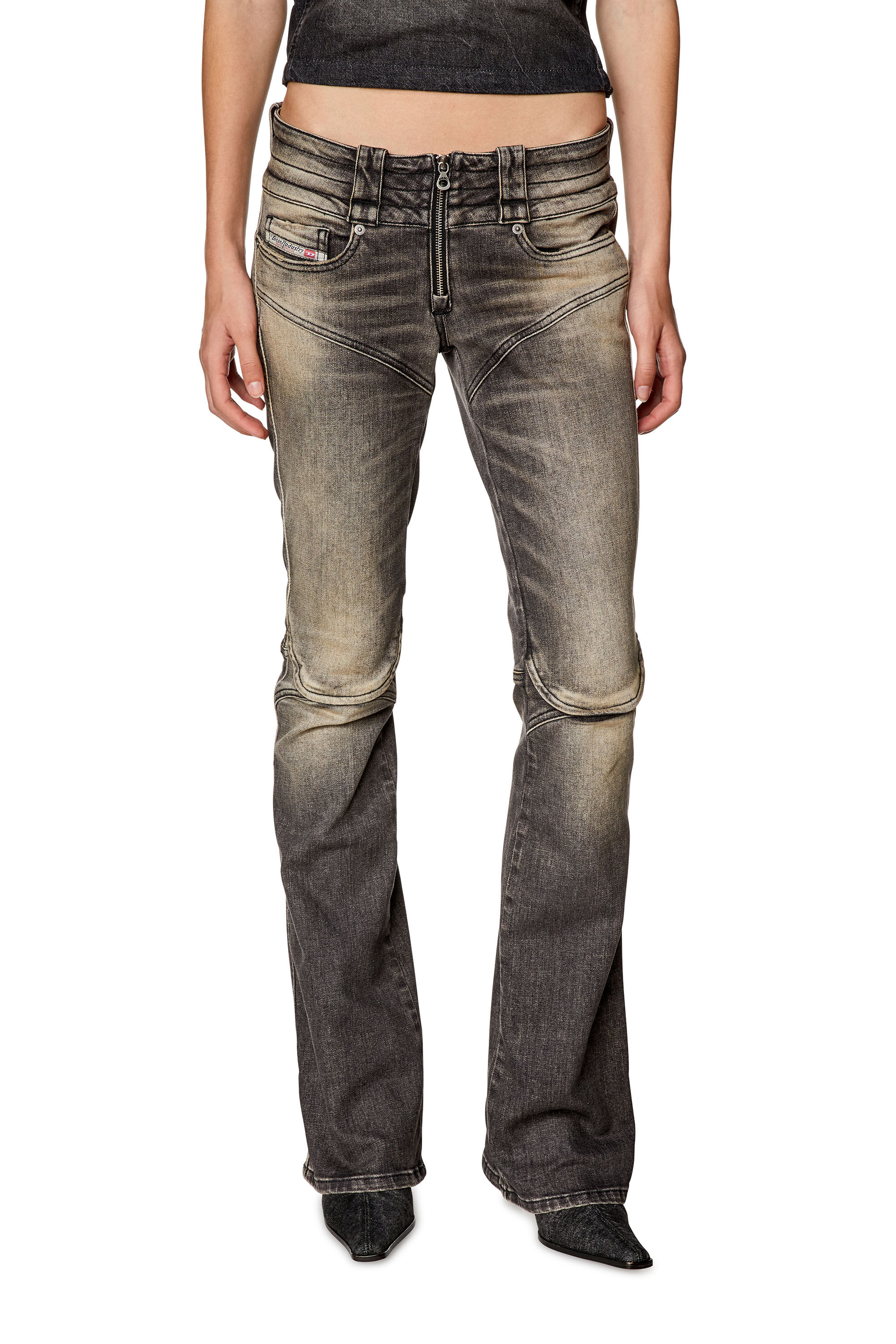 Diesel - Woman's Bootcut Jeans Belthy 0JGAL, Black/Dark grey - 3