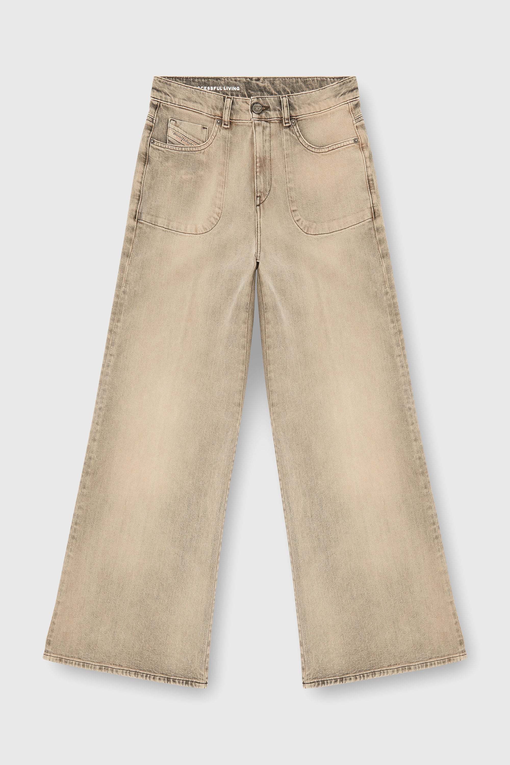 Women's Flare Jeans | Regular Waist 1978 D-Akemi | Beige | Diesel US