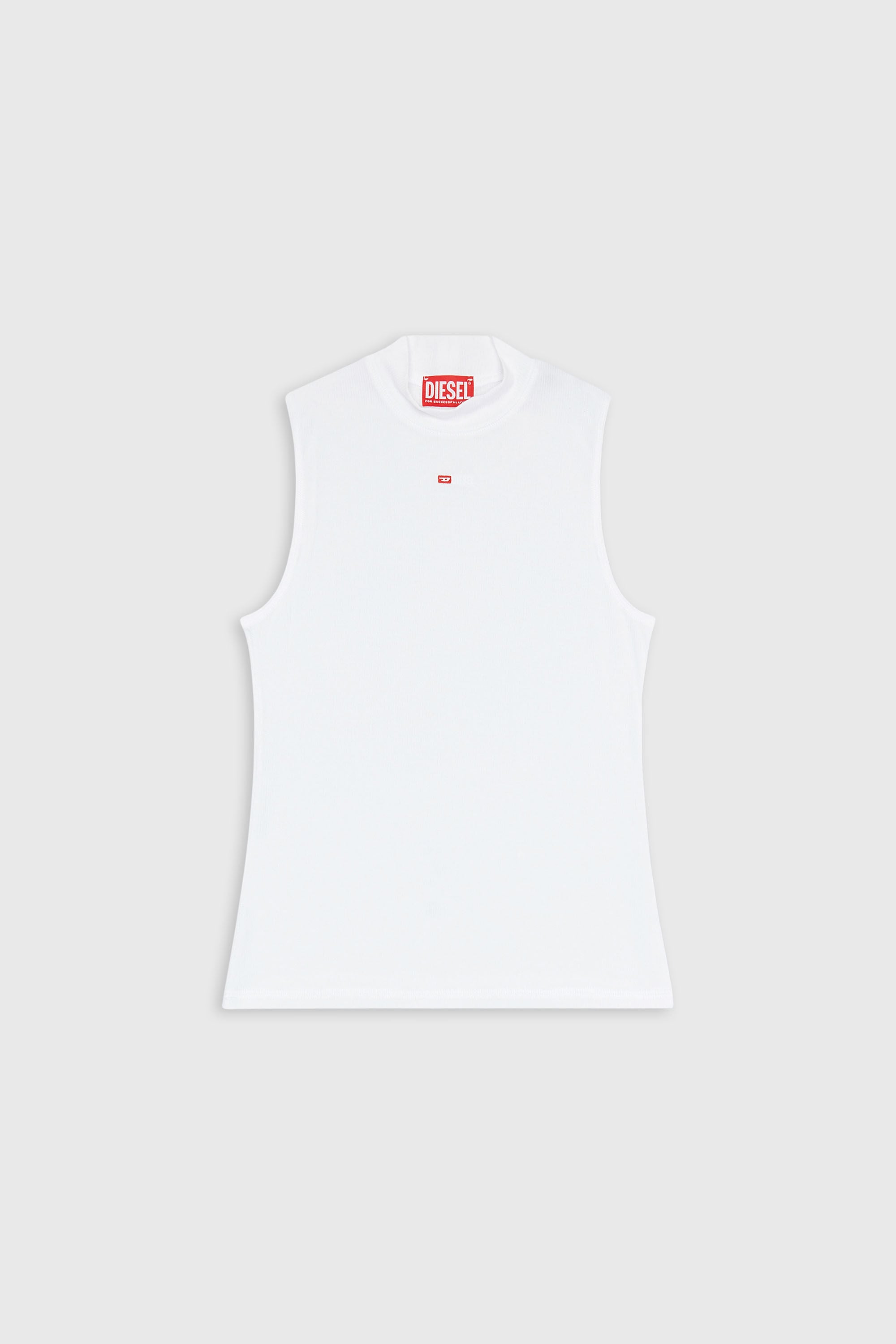 Diesel - T-MOKKY-SL-MICRODIV, D&eacute;bardeur c&ocirc;tel&eacute; avec col montant Femme in Blanc - 2