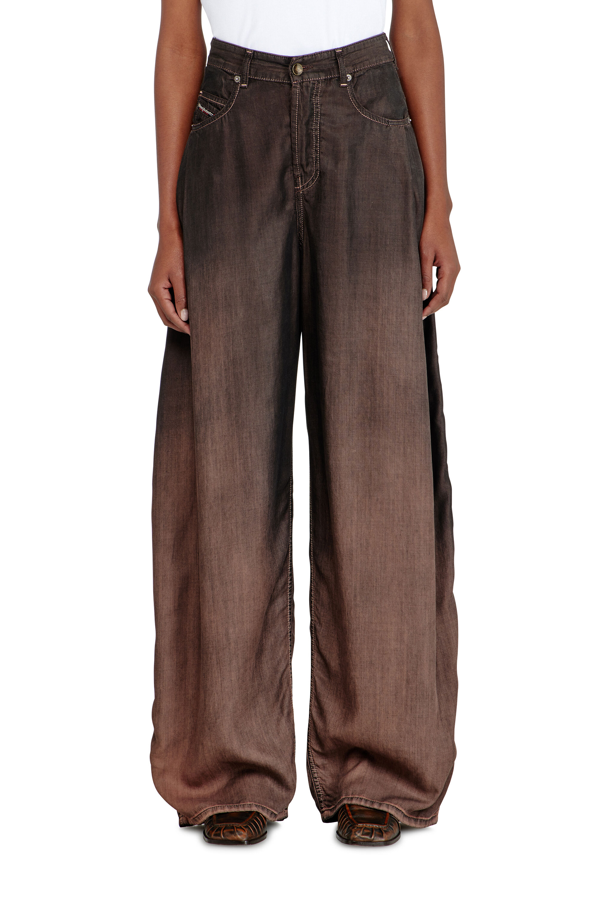 Women's Relaxed Jeans | High Waist 1987 D-Khelz | Brown | Diesel US