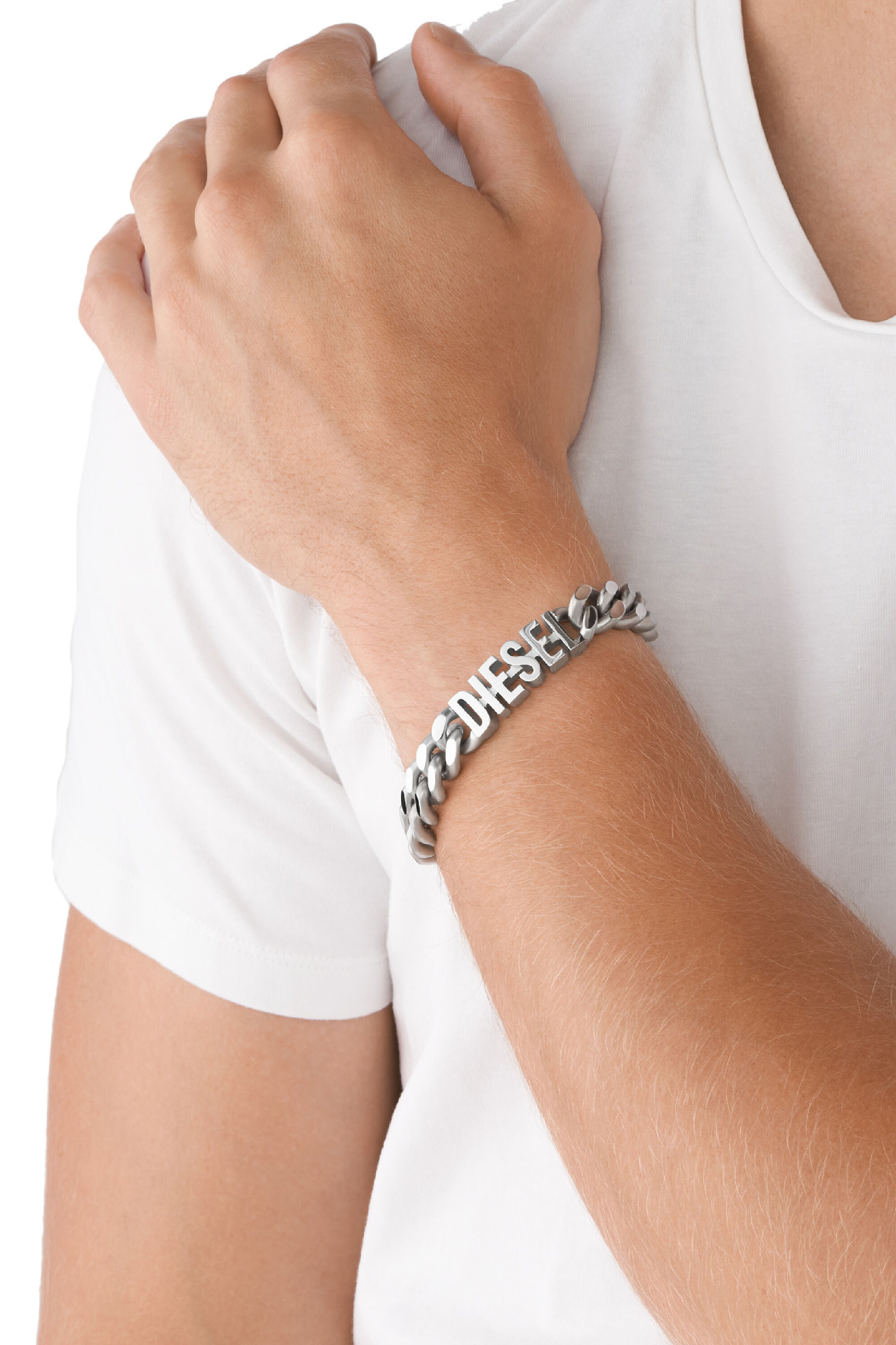 Men's Stainless steel chain bracelet | Silver | Diesel