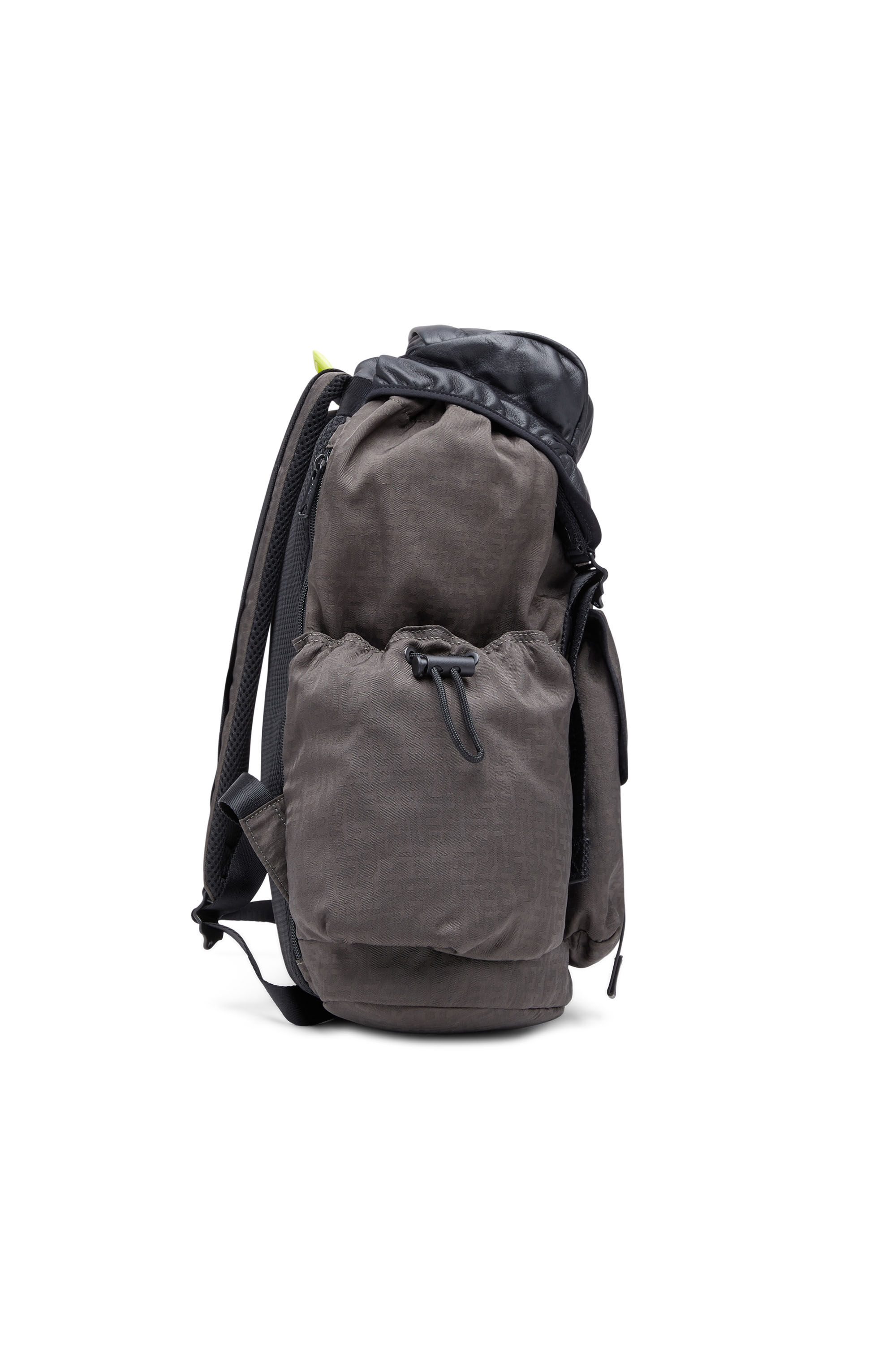 Diesel - UTLT BACKPACK X, Unisex's Utlt Backpack X - Backpack in jacquard fabric and nappa in Dark Grey - 4