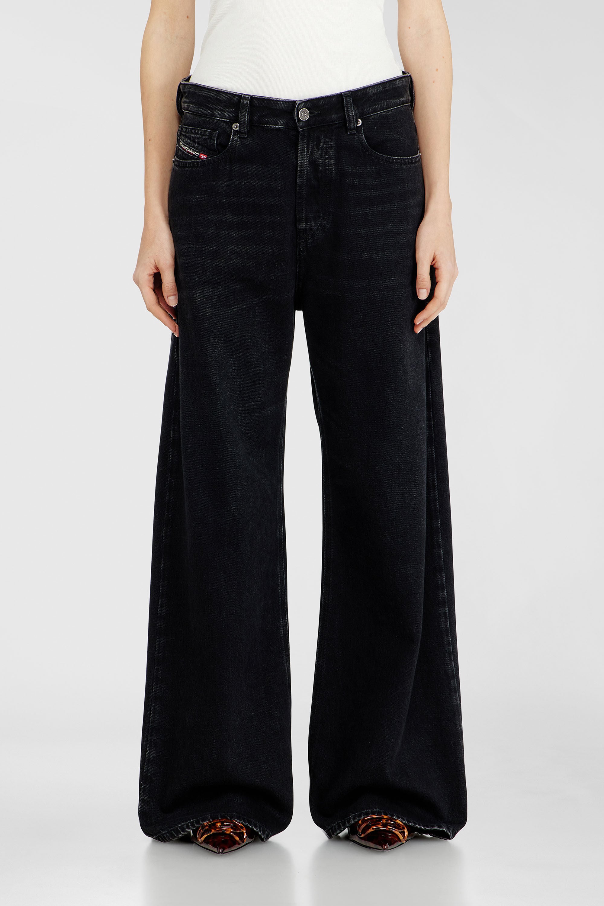 Diesel - Relaxed Jeans 1996 D-Sire 09P09 Unisex, Negro/Gris oscuro - 4