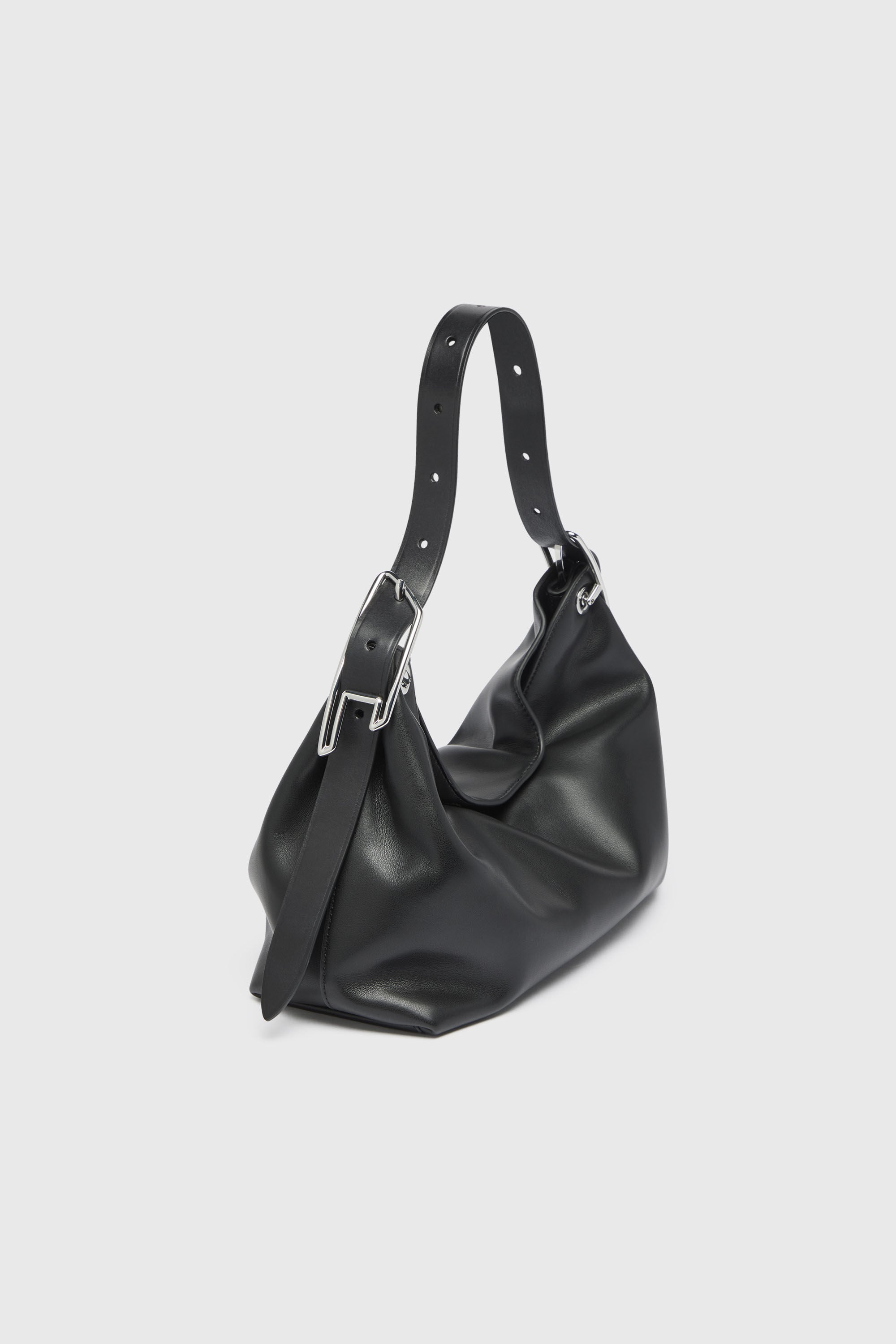 Diesel - D-LINE HOBO S, D-Line-Bolso de hombro en cuero Mujer in Negro - 7