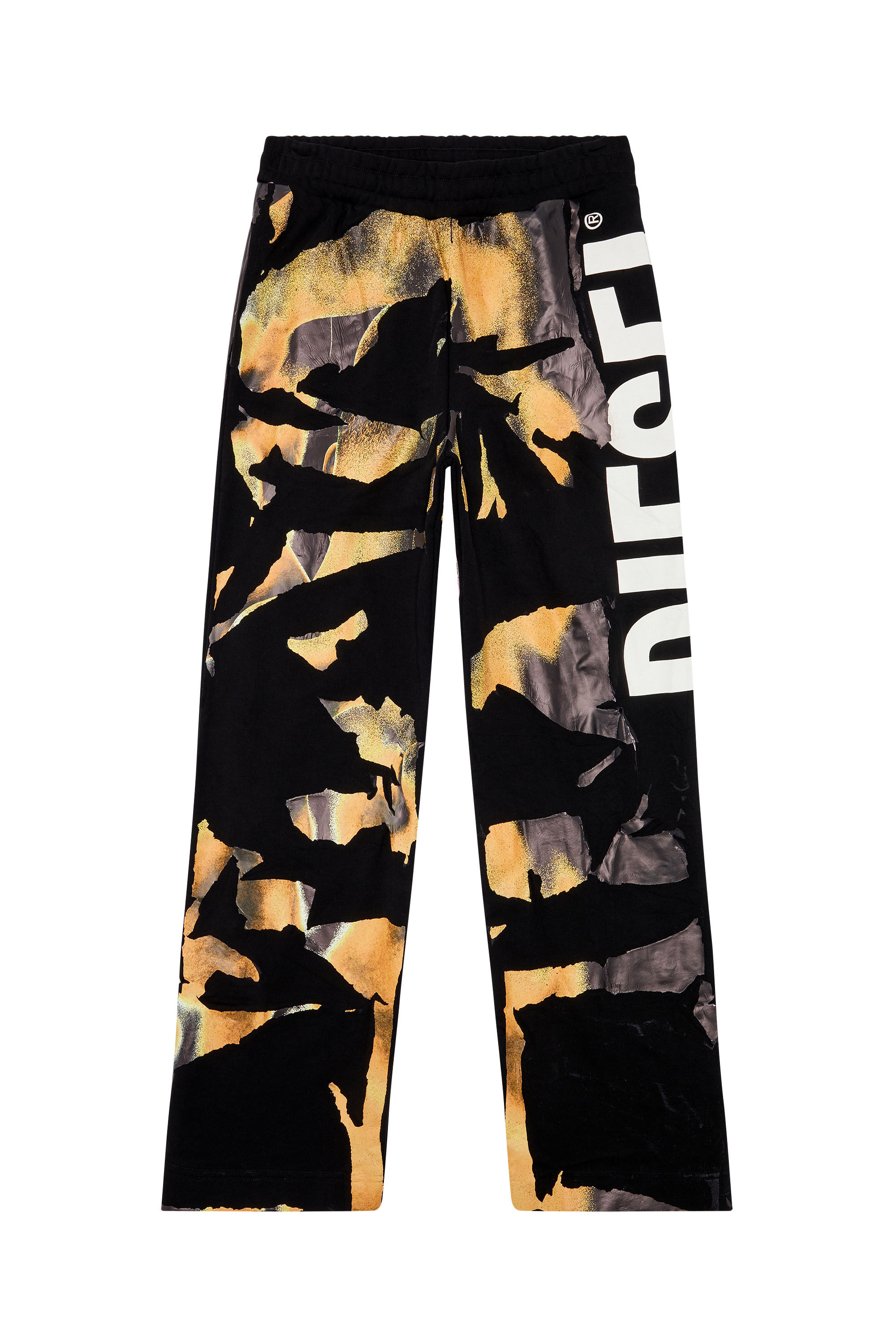 Diesel - P-MARTAINS-SHOW, Male's Logo track pants with contrast overlays in Black/Grey - 2