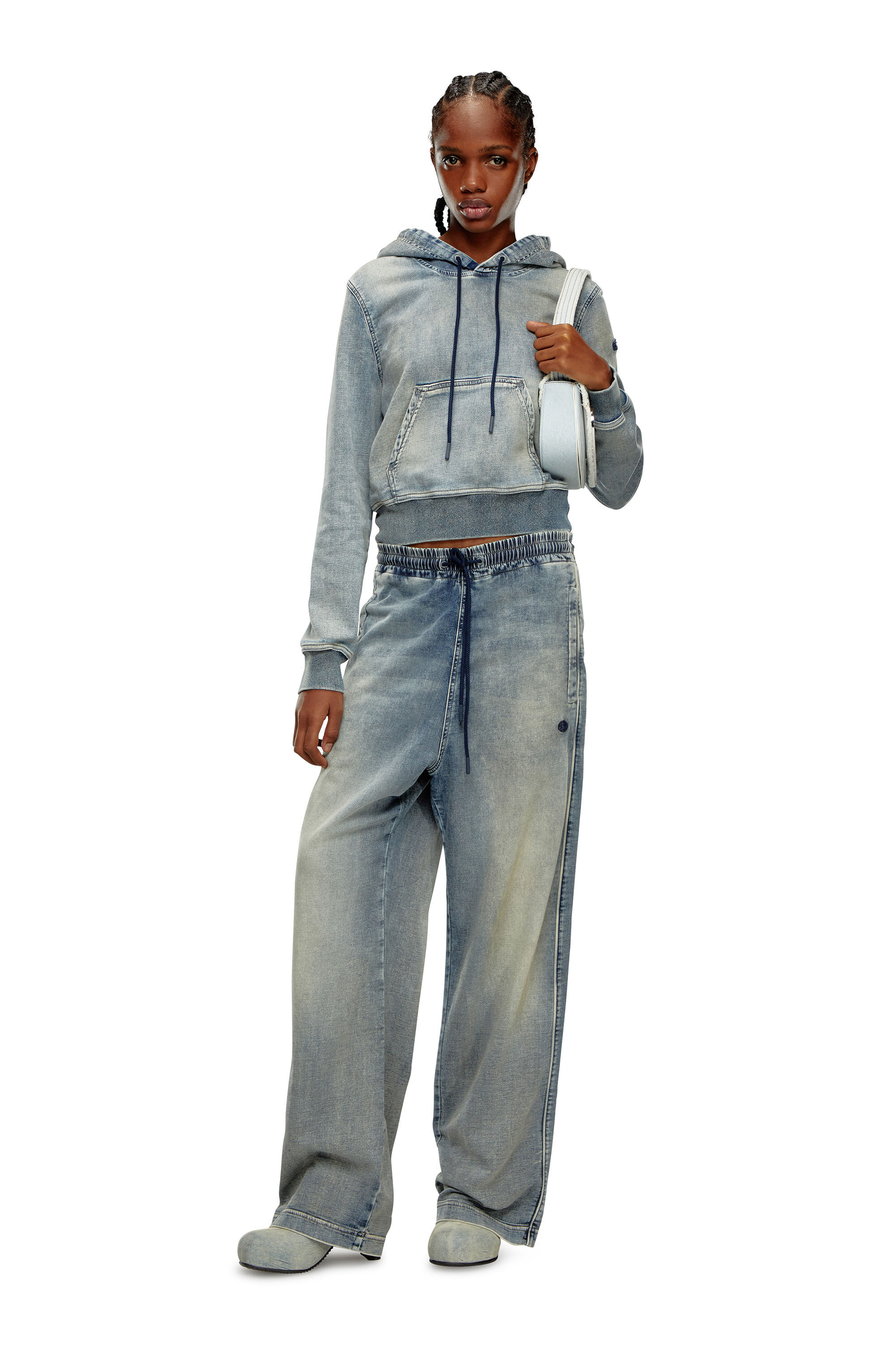 Diesel - Unisex's Relaxed D-Martyans Track Denim 068JS, Medium Blue - 7