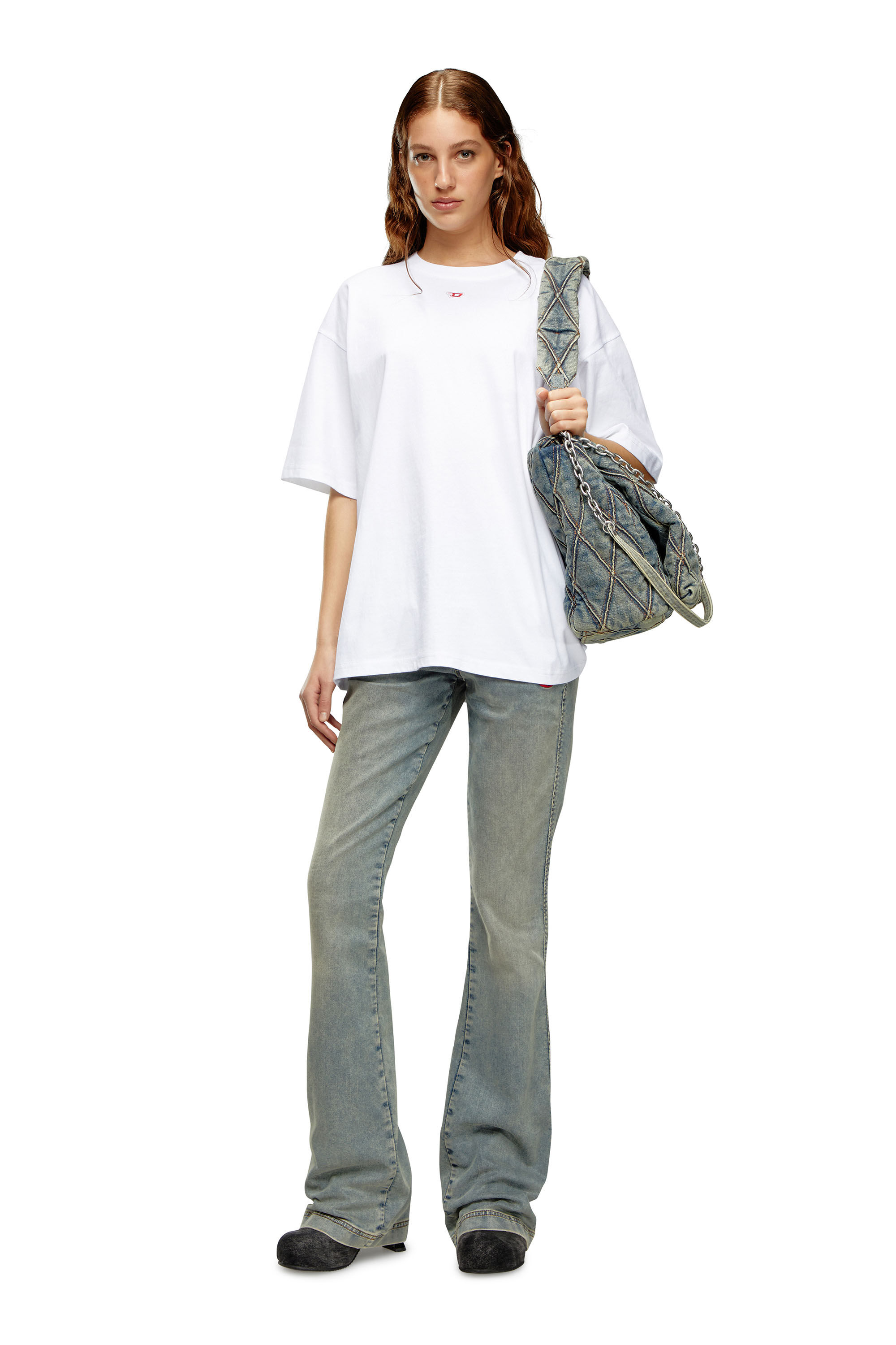 Diesel - T-BOXT-D, T-shirt avec empiècement D brodé Mixte in Blanc - 6