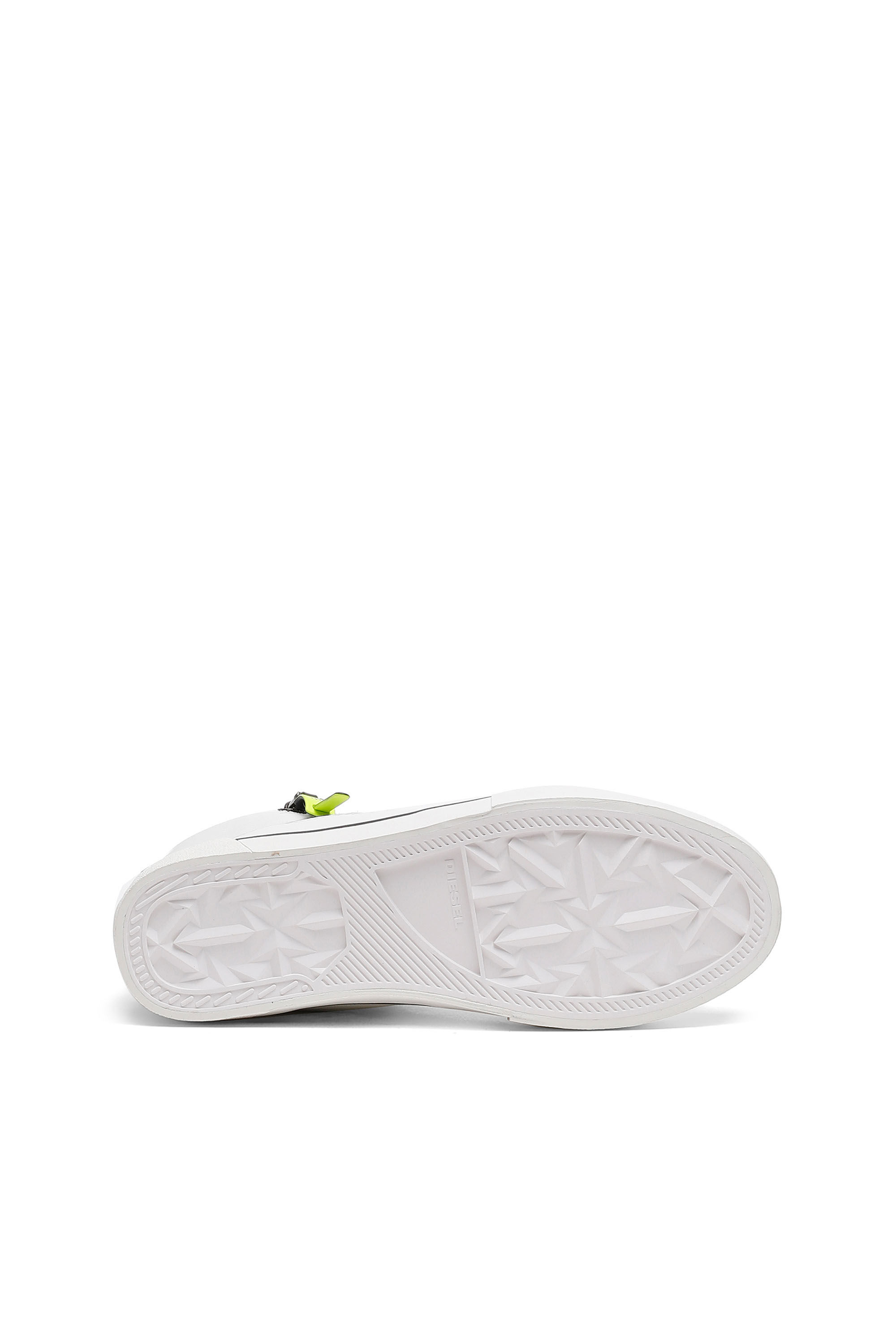 Diesel - S-DVELOWS, S-Dvelows-Sneakers montantes à panneaux en cuir suédé Homme in Blanc - 5
