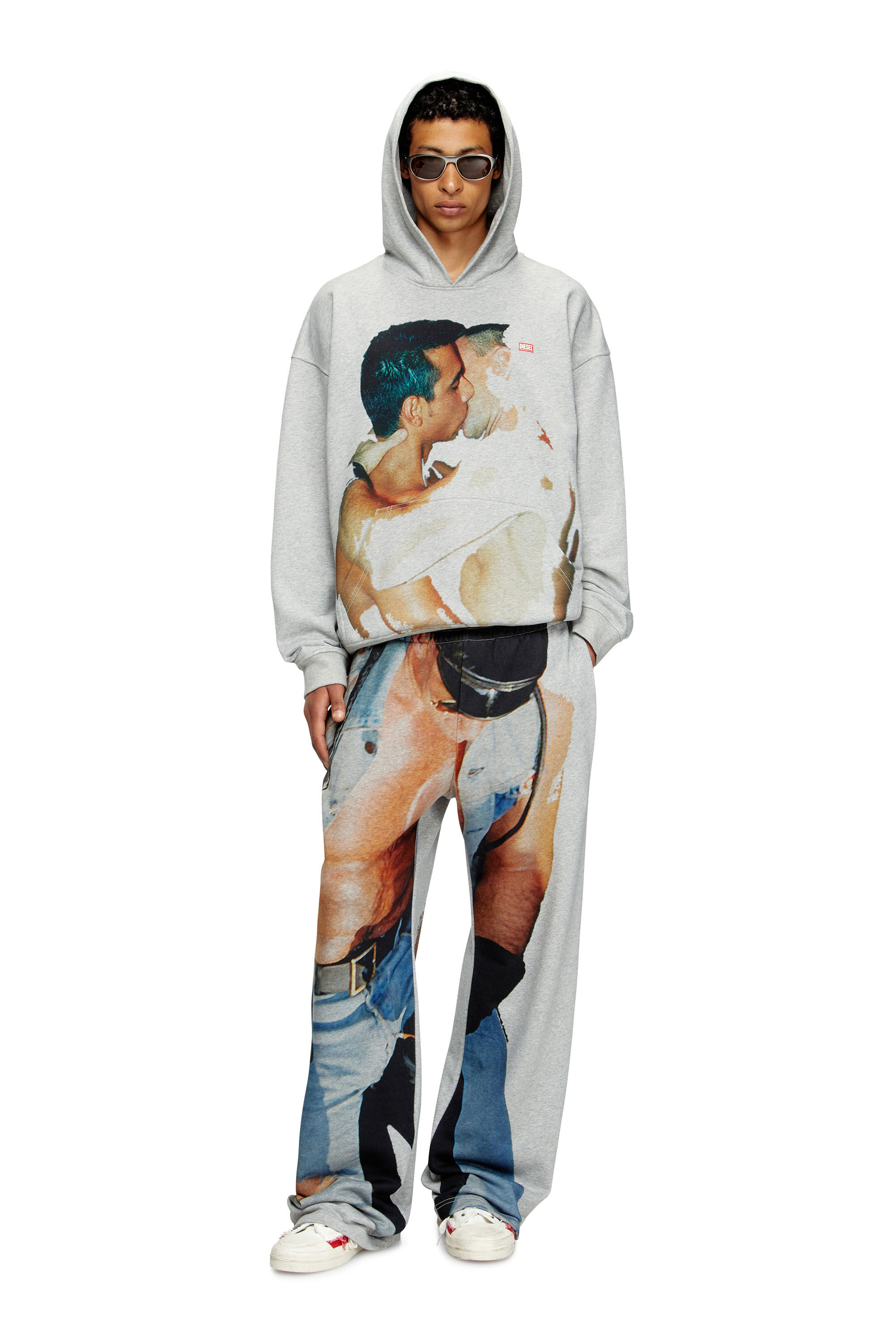 Women's Hoodie with graphic print | Grey | Diesel