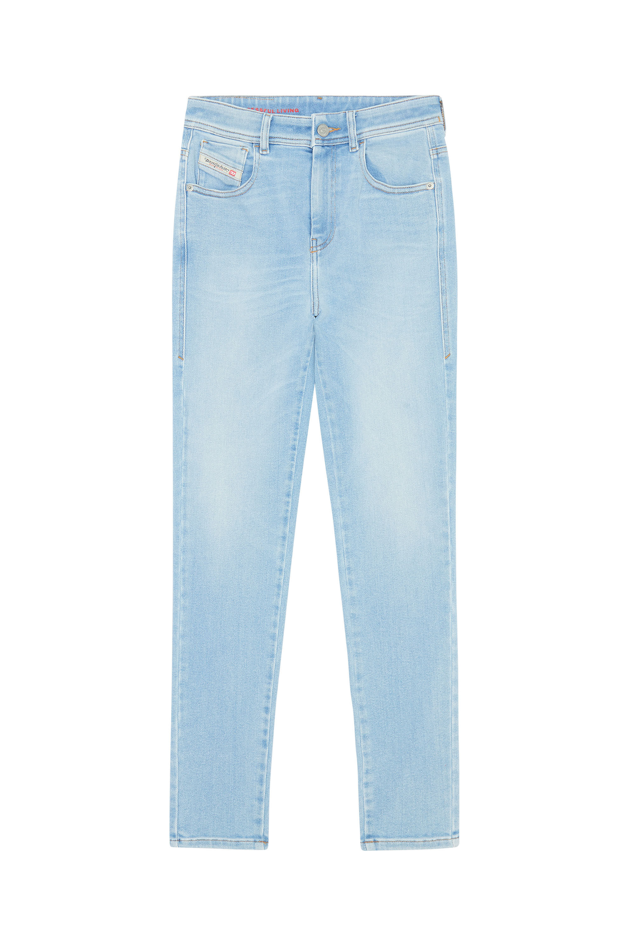 Diesel - Super skinny Jeans 1984 Slandy-High 09E76, Female's Super skinny Jeans - 1984 Slandy-High in Light Blue - 2