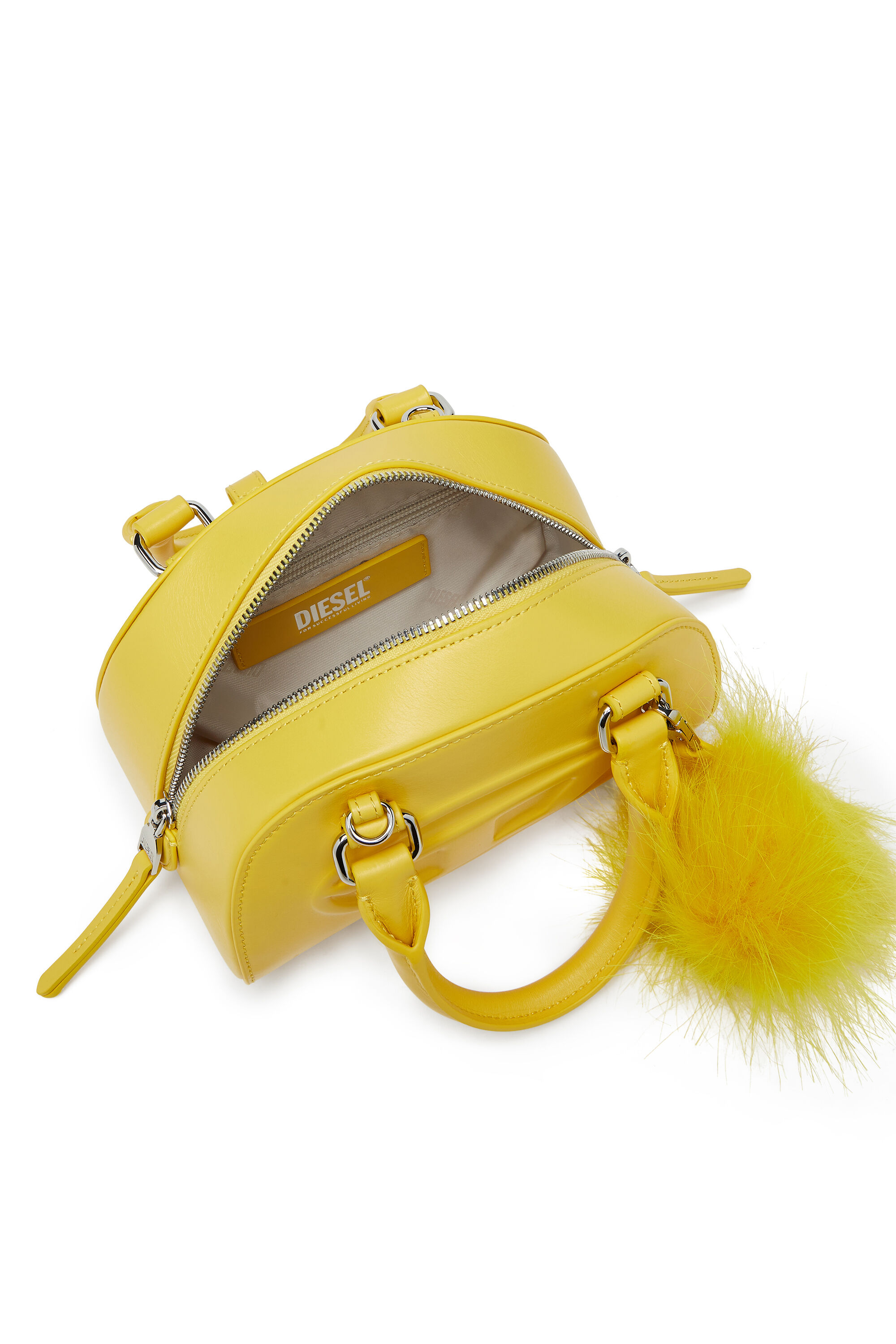 Women's 1DR Dome-Mini bowling bag in nappa leather | Yellow | Diesel