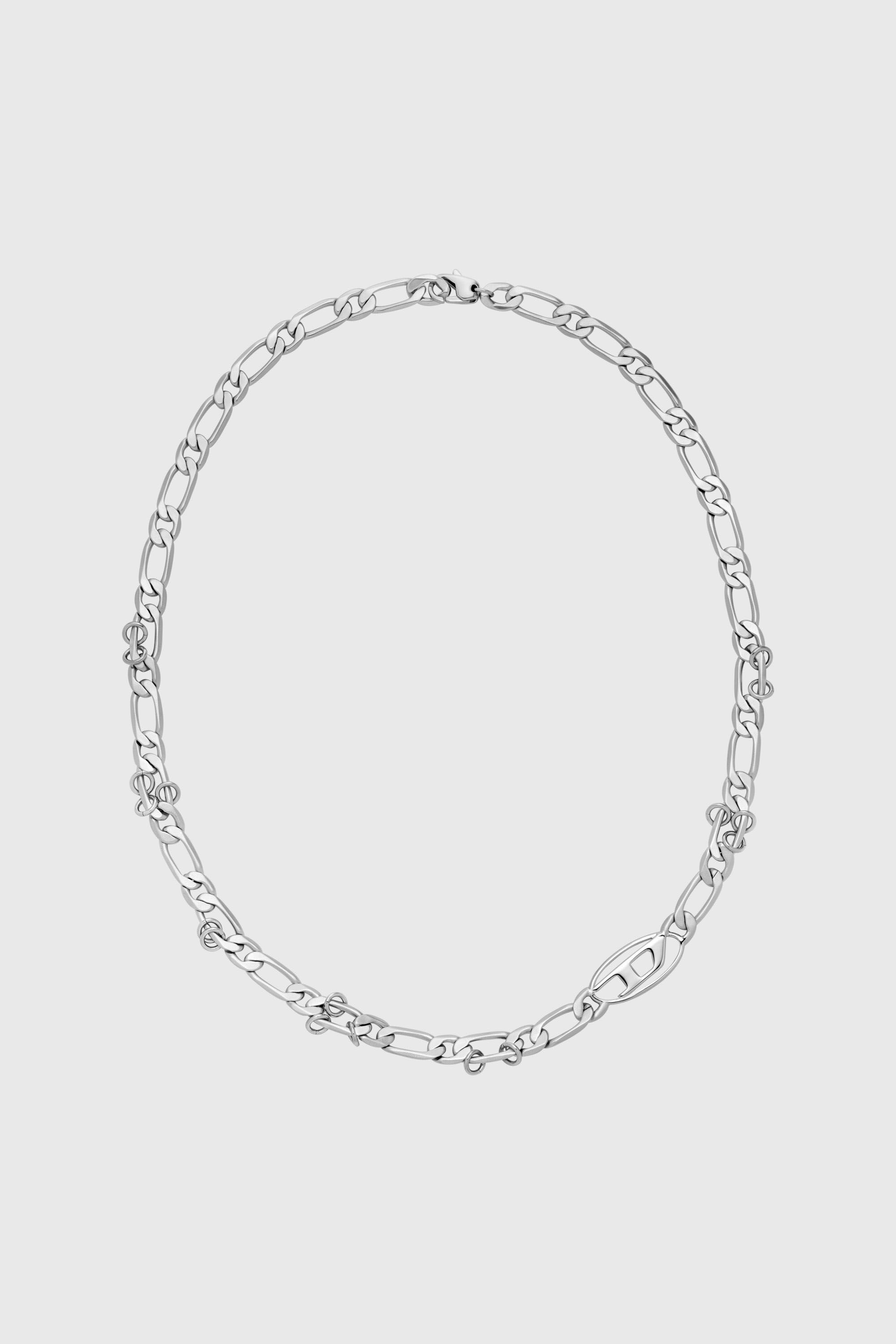 Diesel - DX1600040, Unisex's Stainless Steel and Brass Chain Necklace in Silver - 1