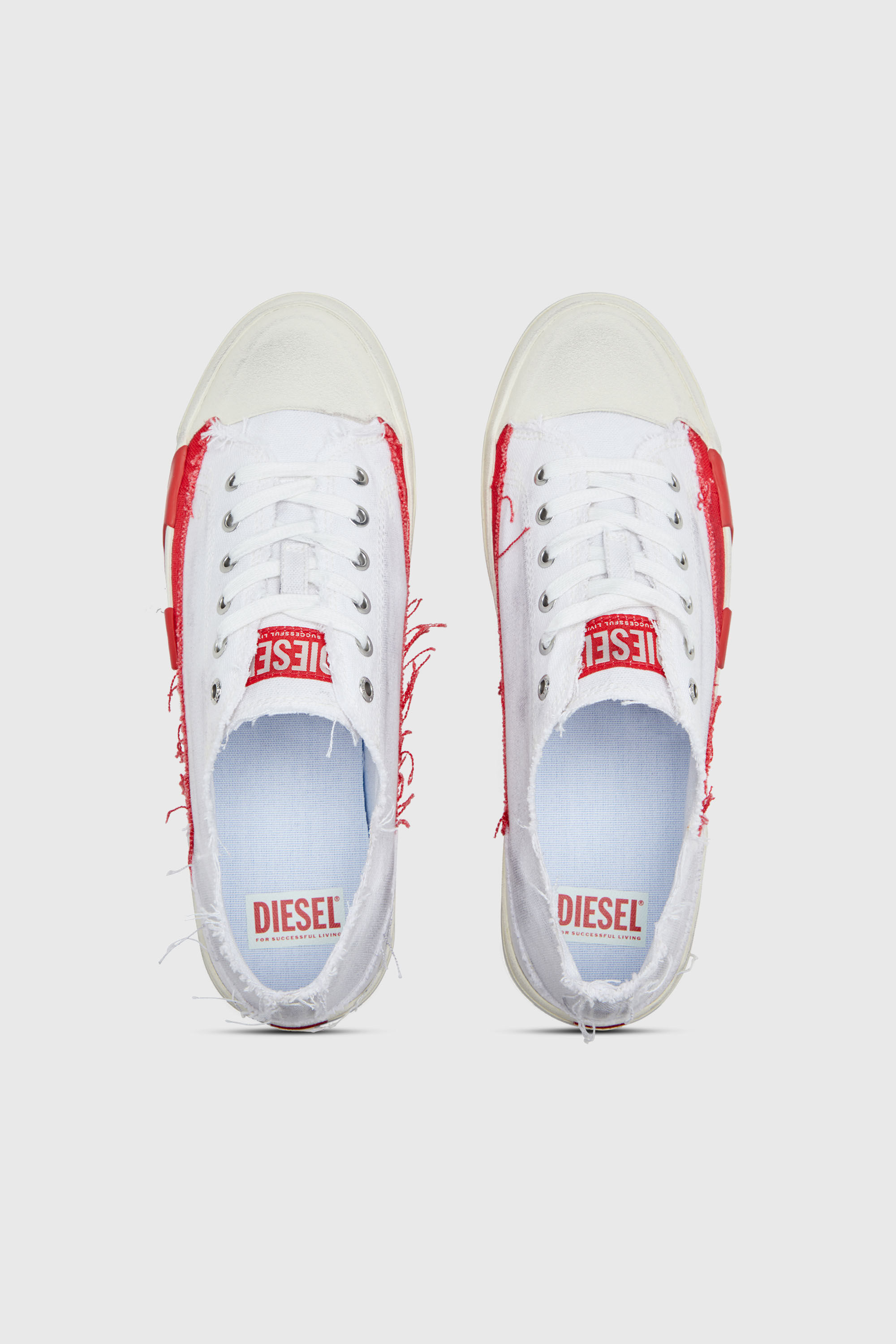 Men's S-D-Verse-Dirty-effect canvas sneakers | Multicolor | Diesel US